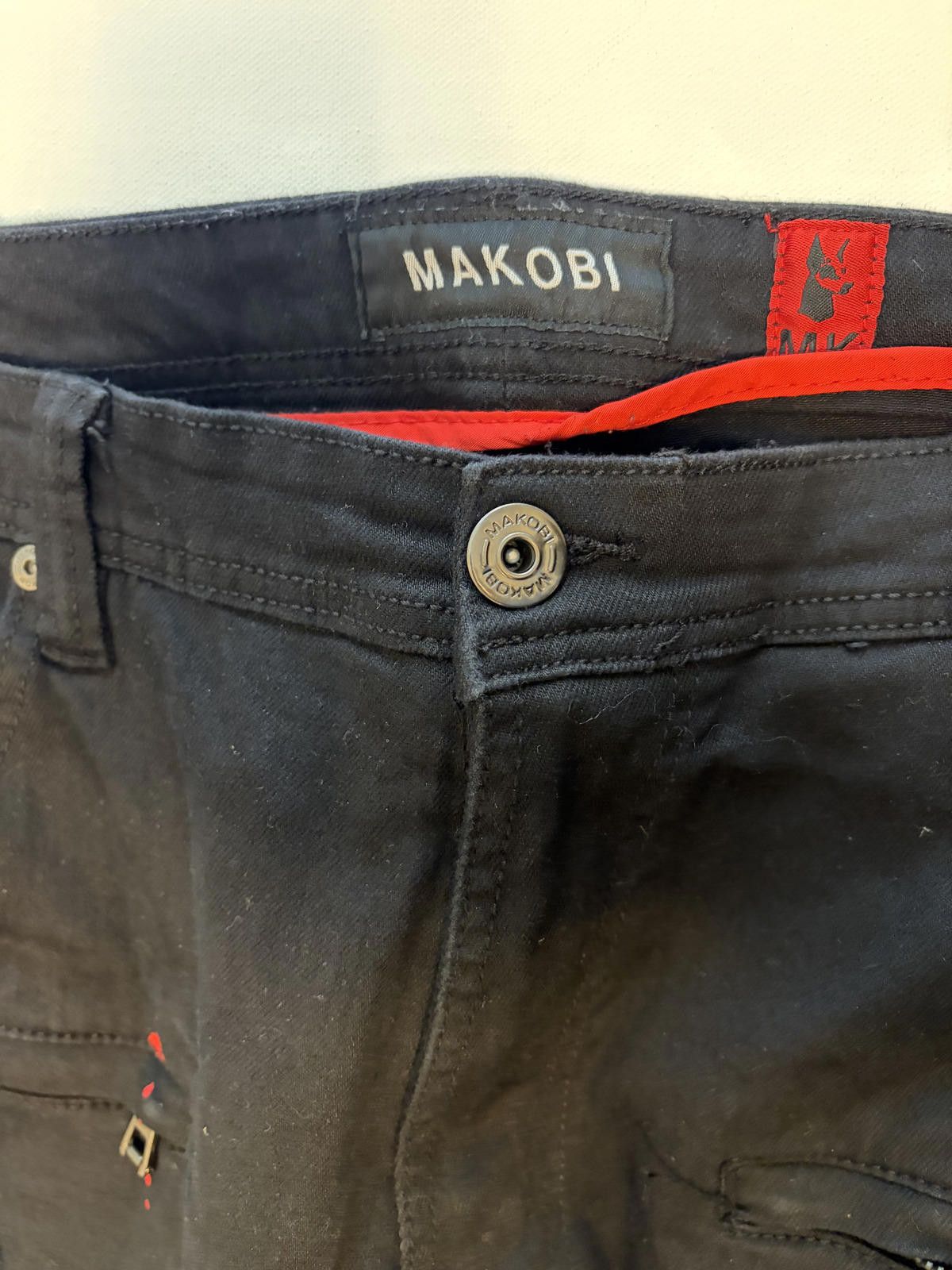 Other Makobi Men's Super Sauce Biker Jeans (Size 44x34) Size US 44 / EU 60 - 2 Thumbnail