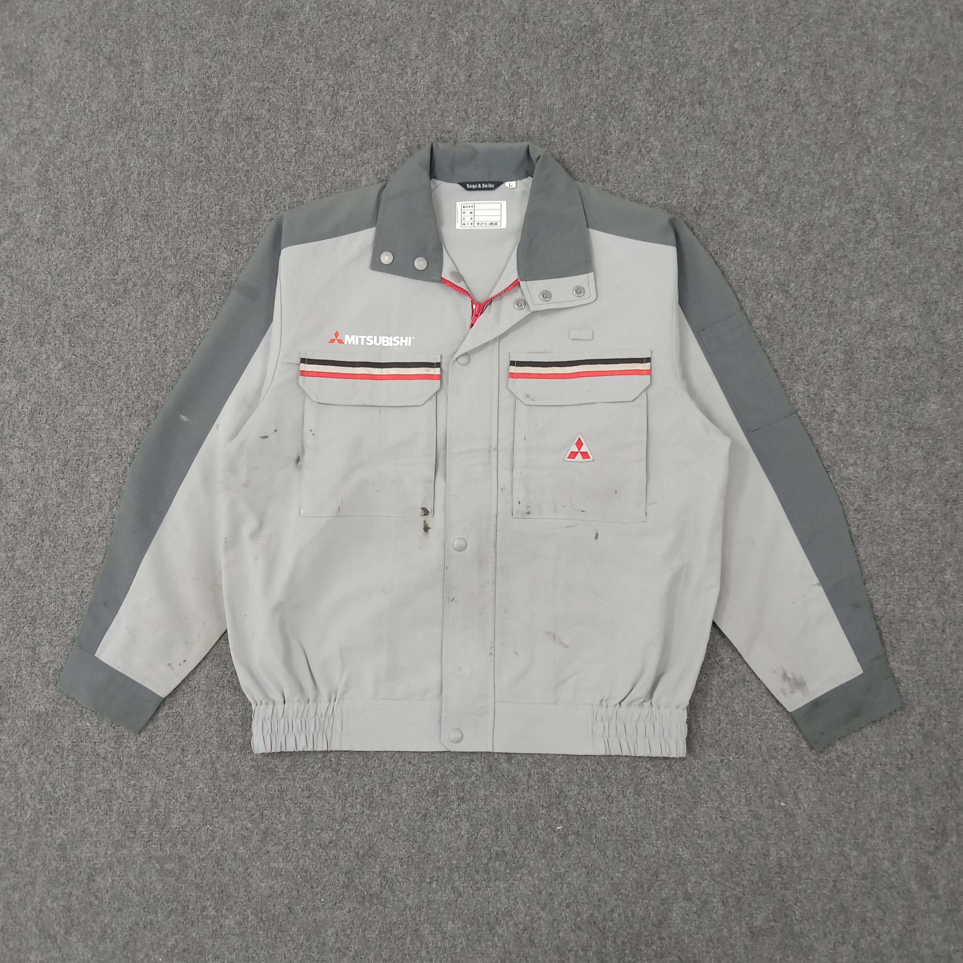Japanese Brand × Vintage Mitsubishi Japanese Racing Team Worker Jacket Size US L / EU 52-54 / 3 - 4 Thumbnail