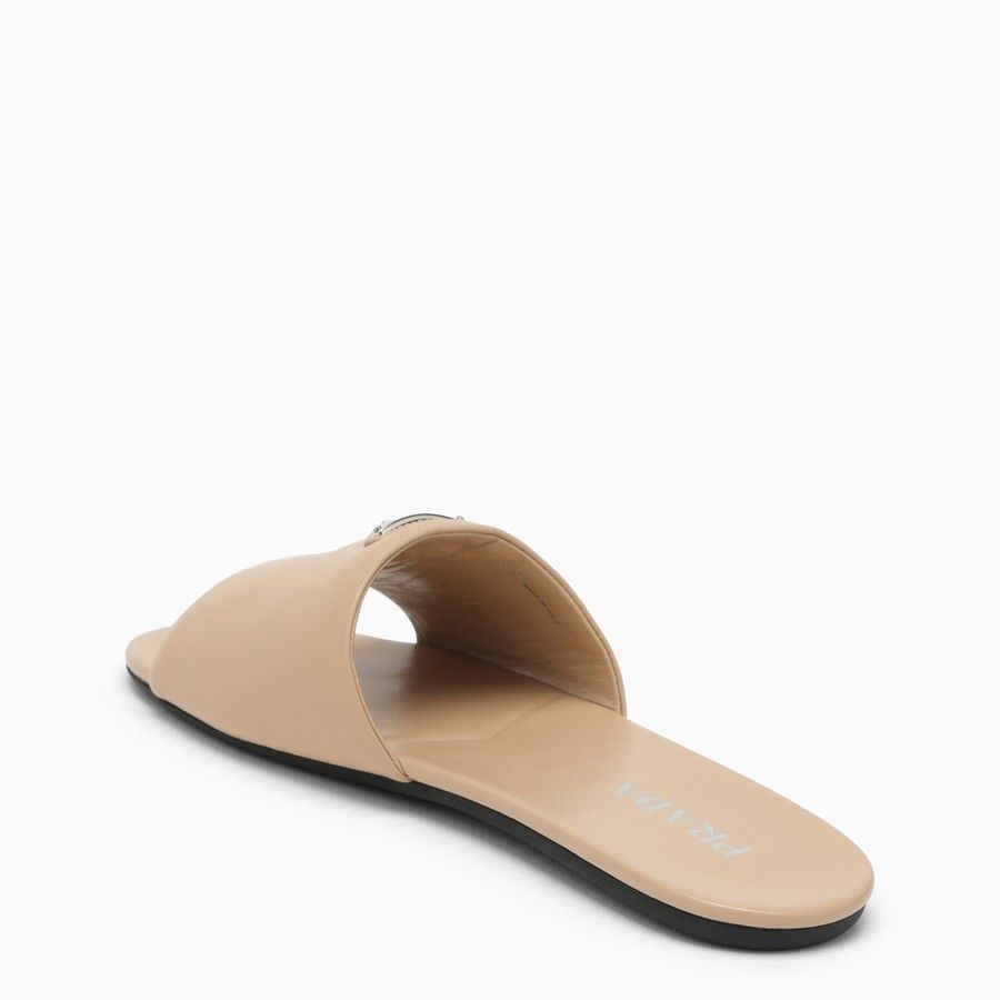 Prada o1d2blof0924 Logo Slides in Beige Size US 8.5 / IT 38.5 - 4 Thumbnail