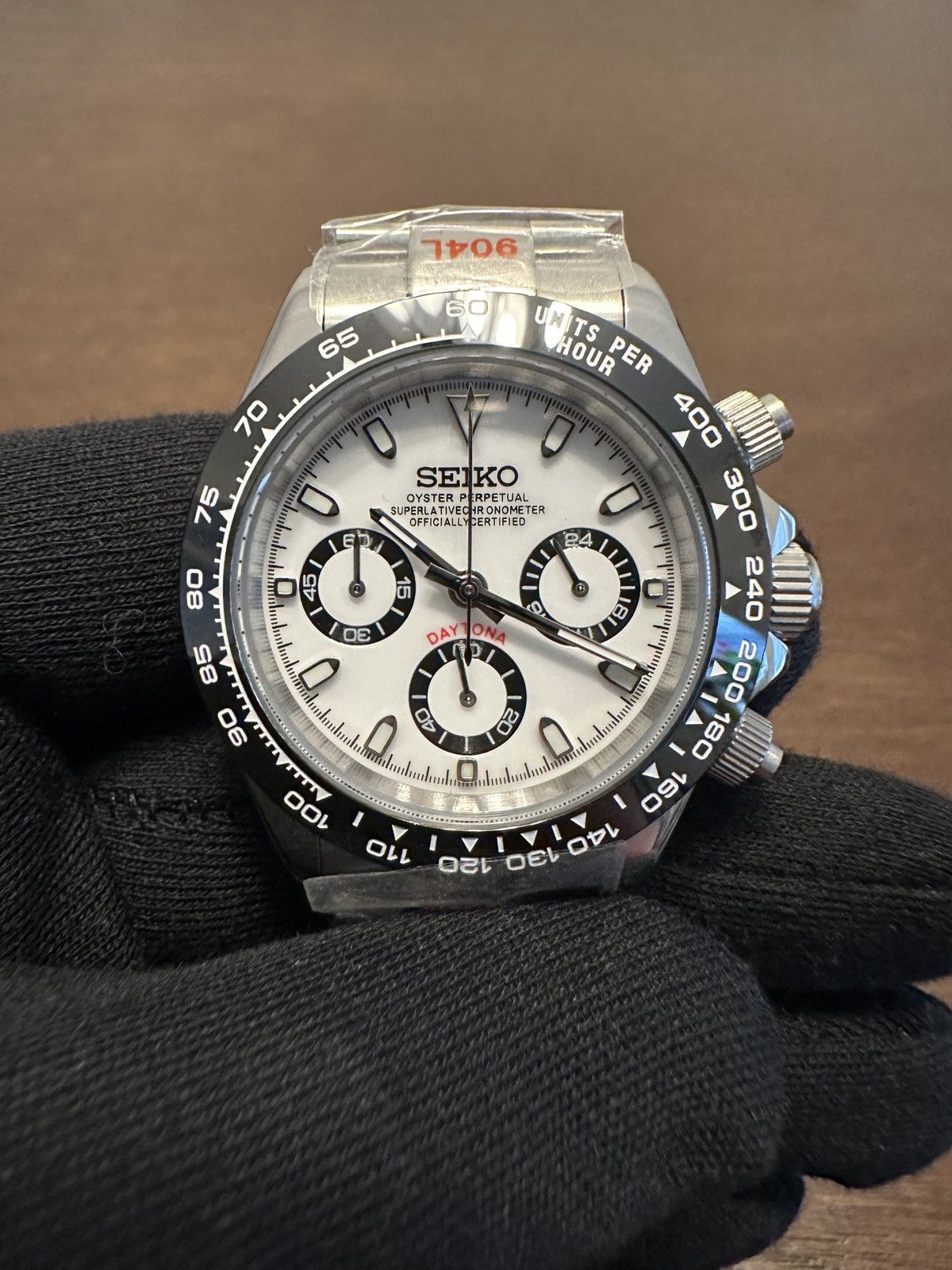 Seiko Seiko Mod Panda Daytona White Stainless Steel Luxury Watch | Grailed