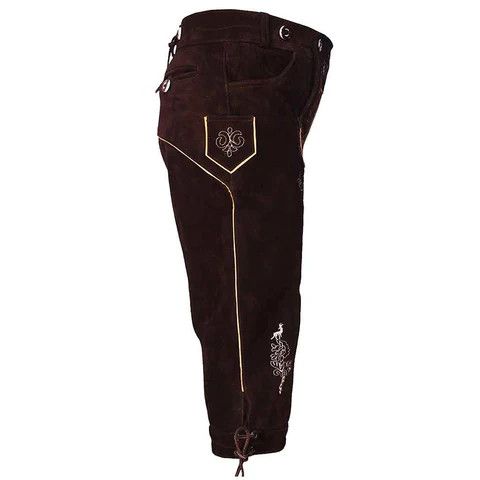 Other Men's Lederhosen Knee-length Brown Bundhosen "Helmut" Size US 36 / EU 52 - 2 Thumbnail