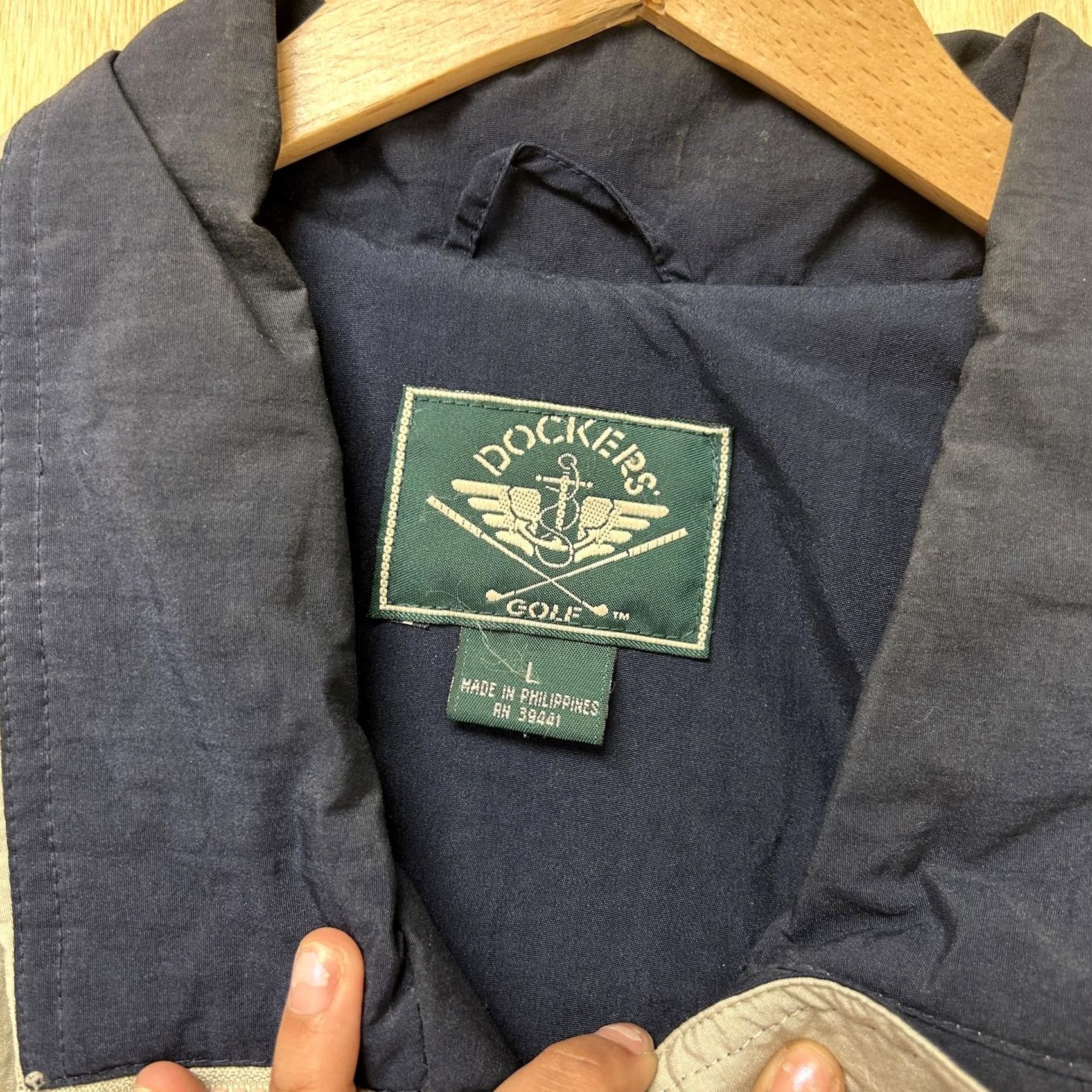 Dockers VINTAGE Dockers Golf Jacket Mens L Gray Nylon Windbreaker Full Zip Lined Size US L / EU 52-54 / 3 - 4 Thumbnail
