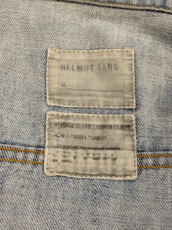 Helmut Lang 1990s Helmut Lang Blue Denim Distressed Jacket Size S / US 4 / IT 40 - 10 Thumbnail
