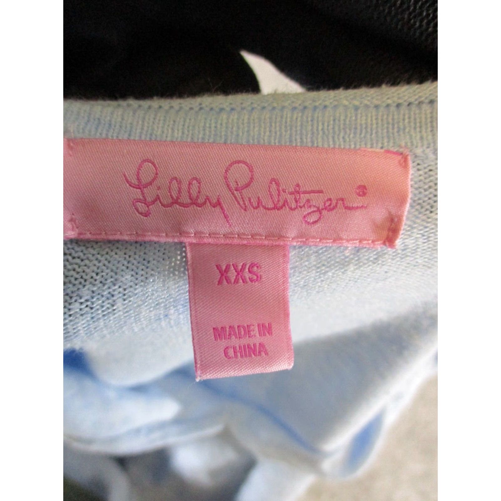Lilly Pulitzer VINTAGE Lilly Pulitzer Sweater Womens XXS Blue Cotton Pullover Long Sleeve V-Neck Knitted Shirt Womens Size XXS / US 00 / IT 34 - 3 Thumbnail