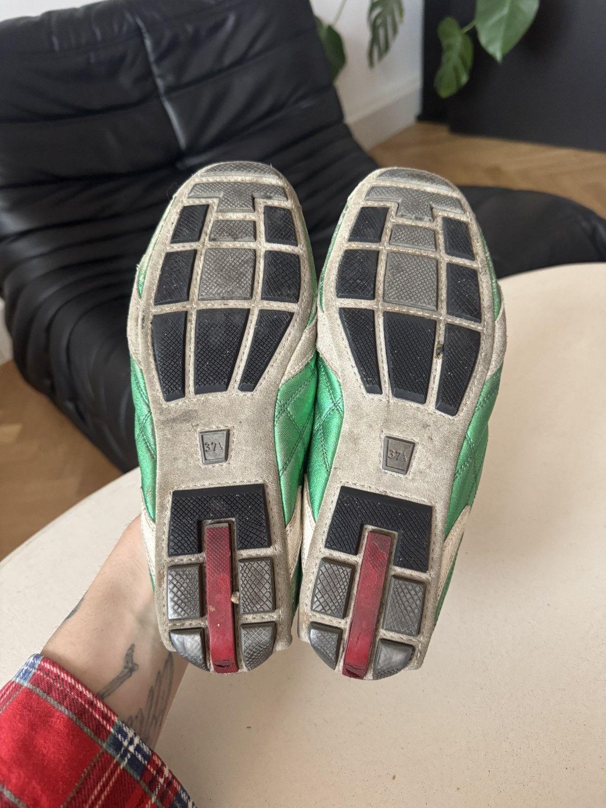 Prada *sz37.5* PRADA Ballet Slip On Luxury Designer Rare Green Size US 7.5 / IT 37.5 - 7 Thumbnail