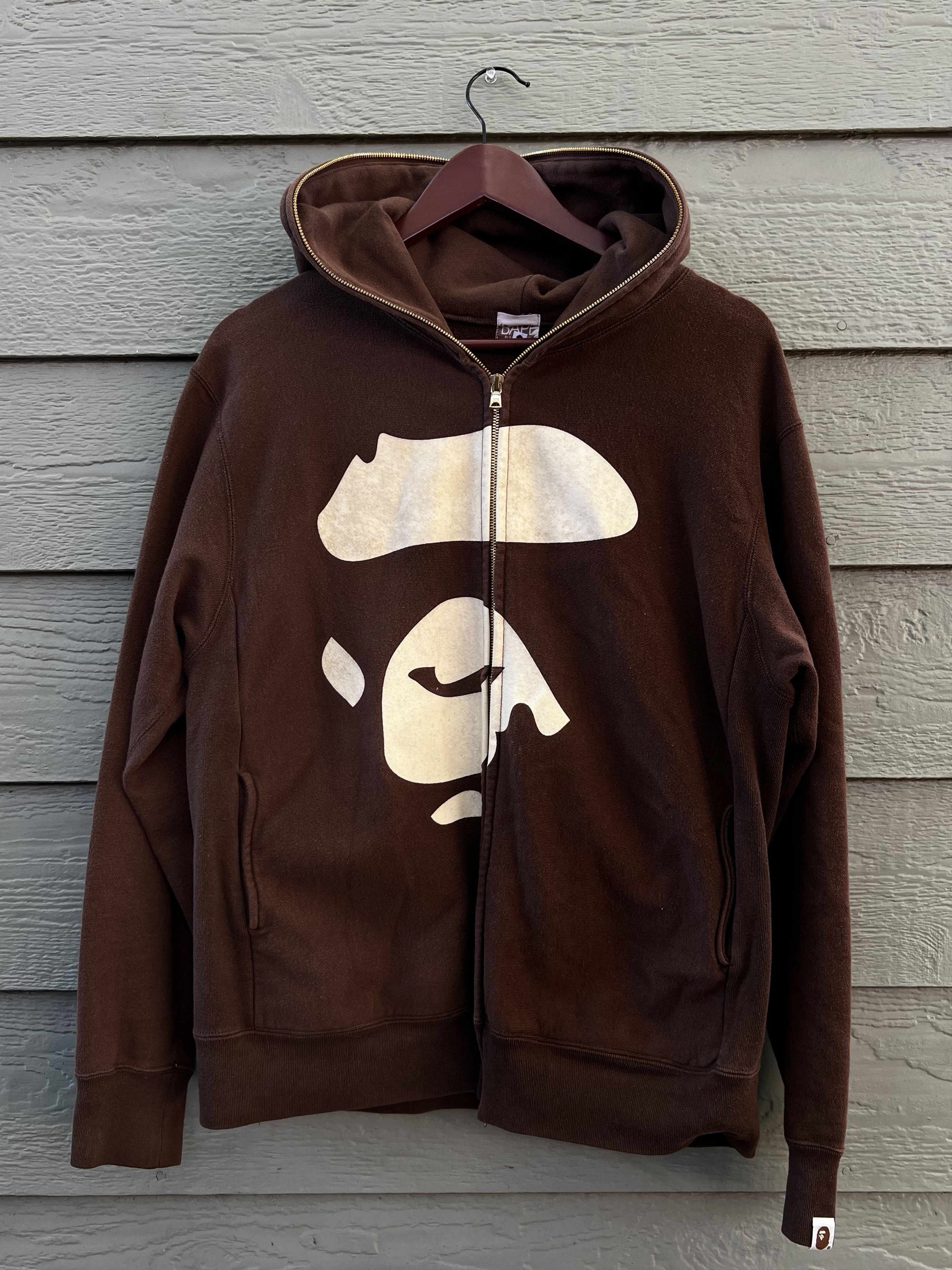 Bape 2000’s Ape Face Full Zip Hoodie | Grailed