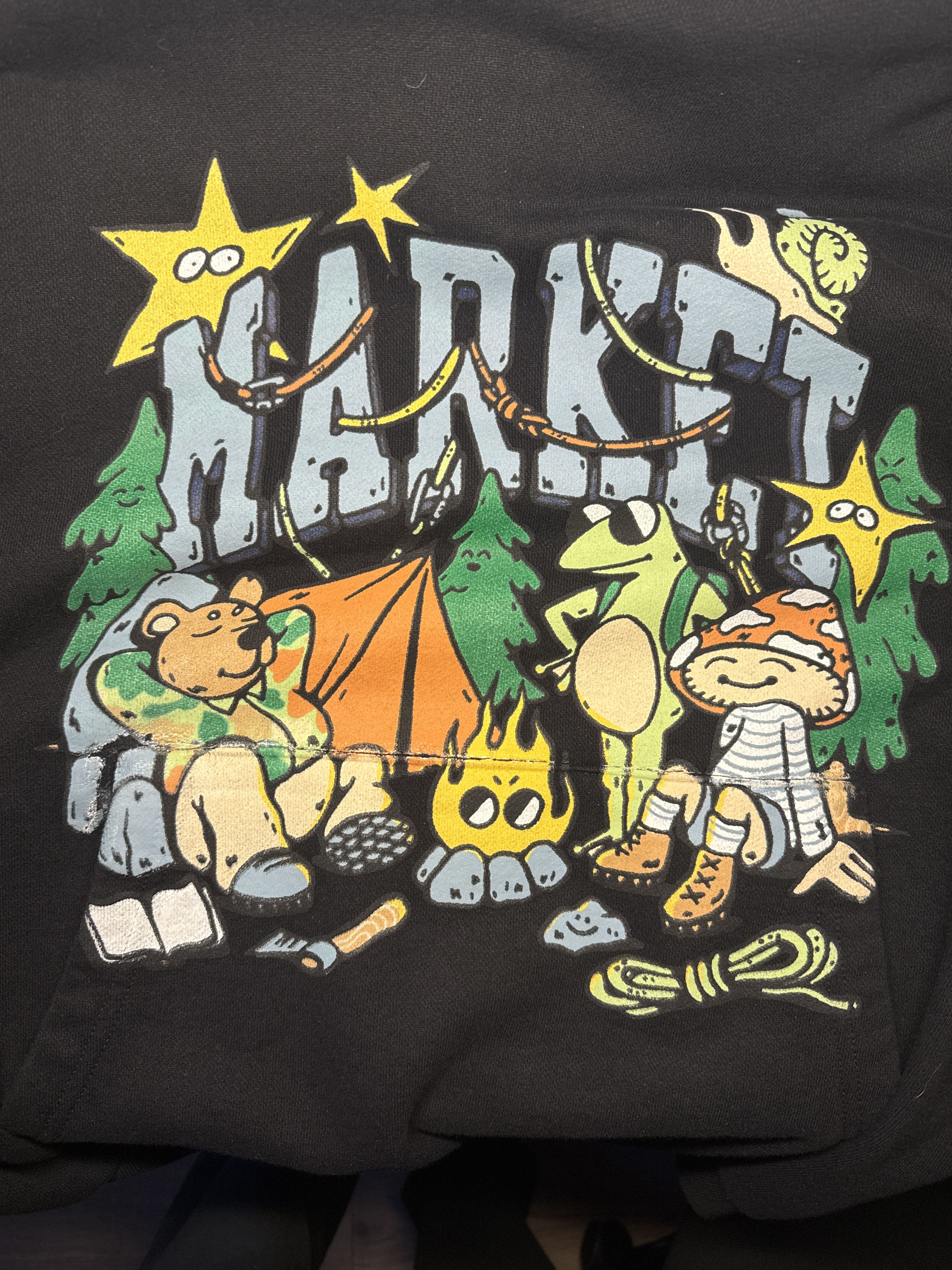 Market chinatown market camping graphic black hoodie Size US XL / EU 56 / 4 - 1 Thumbnail