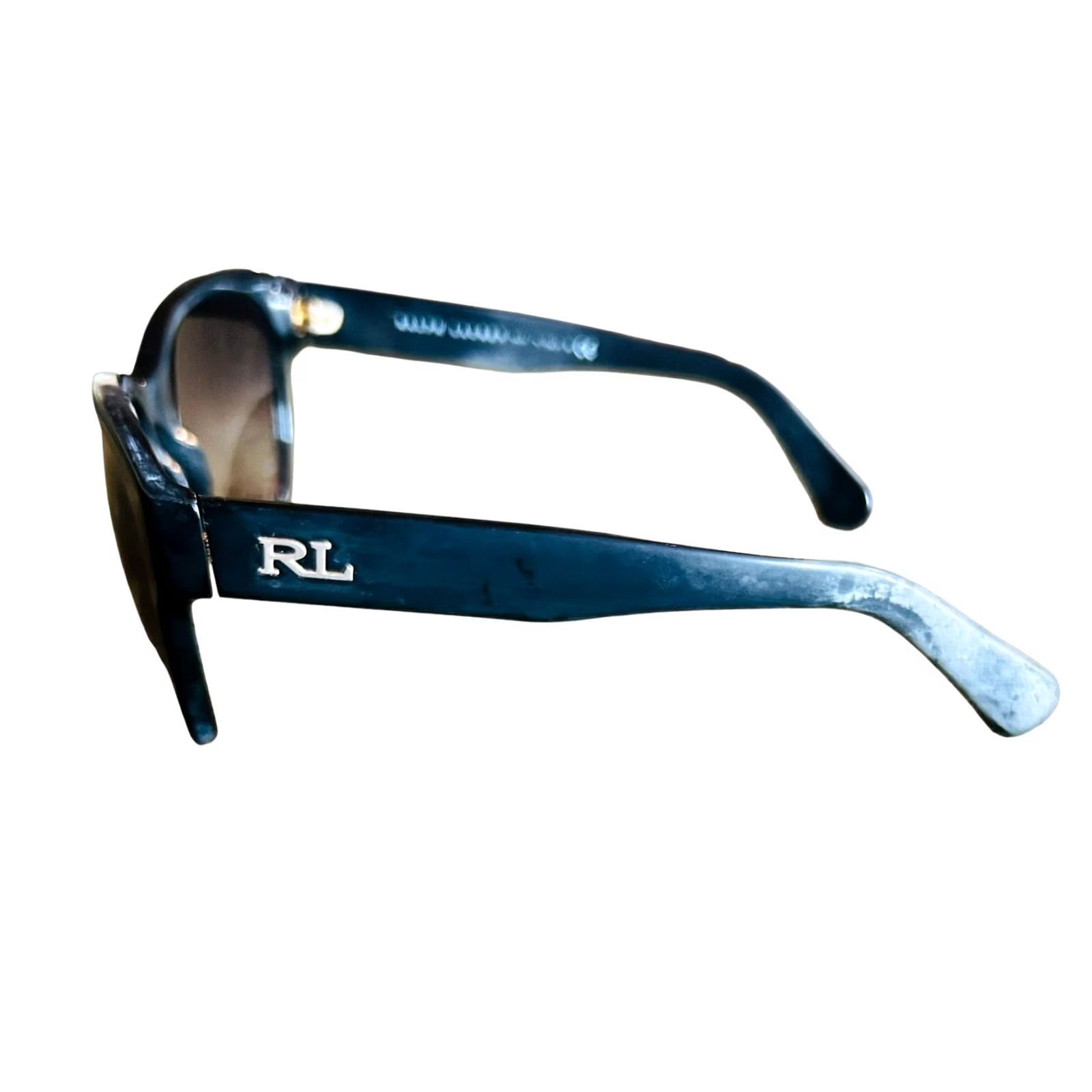 Ralph Lauren Ralph Lauren Sunglasses Women Black RL 8053 Case UV400 Gradient Oval Plastic - Women Size ONE SIZE - 7 Thumbnail