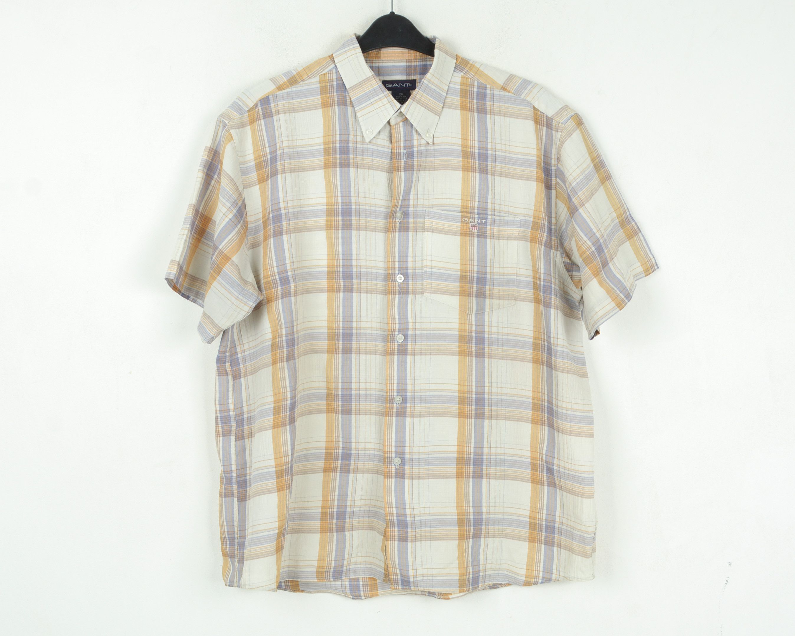 Gant Casual Shirt Check Button Up Plaid Short Sleeve Top Size US XXL / EU 58 / 5 - 2 Thumbnail
