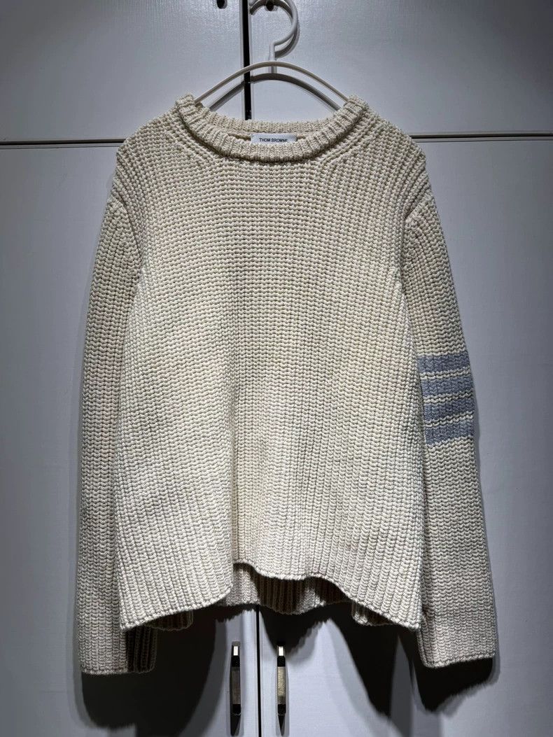 Thom Browne Thom Browne Beige Wool Sweater - dmc Size US M / EU 48-50 / 2 - 1 Thumbnail