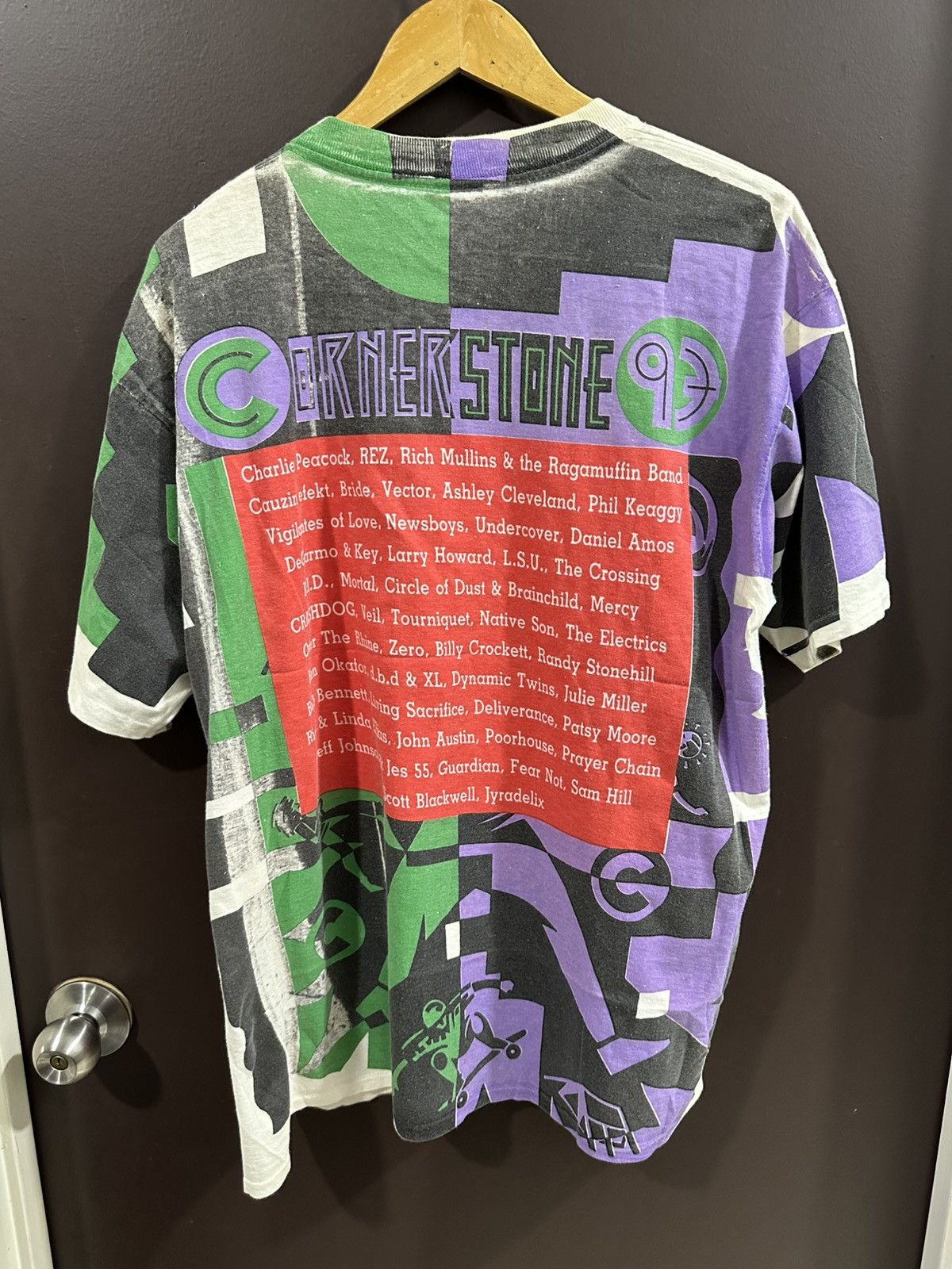 Band Tees × Vintage Vintage 1993 Corner Stones Festival AOP Shirt Size US XL / EU 56 / 4 - 11 Thumbnail