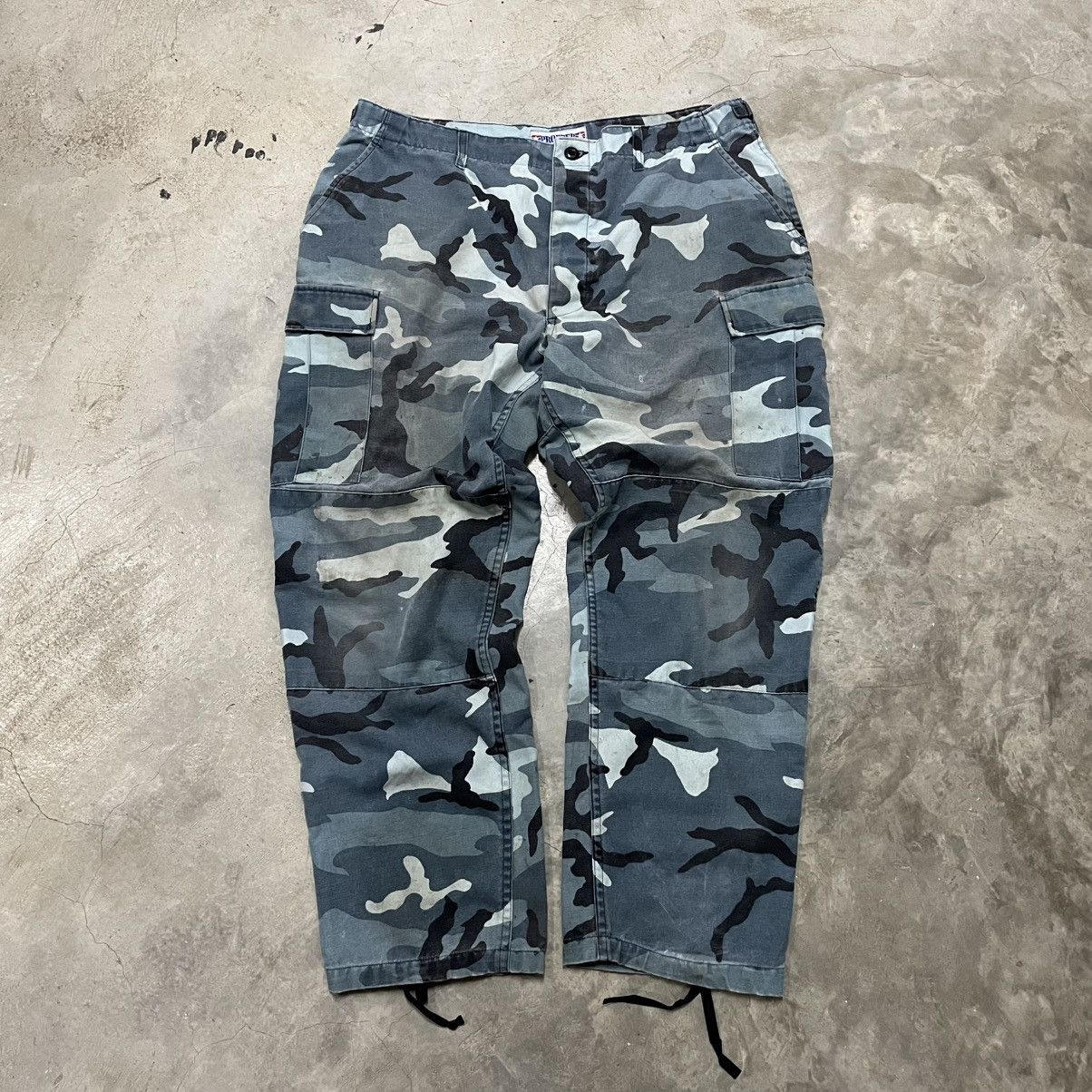 Vintage 🔴 Vintage Propper Blue Camo Cargo Pant 🔴 Size US 40 / EU 56 - 1 Thumbnail