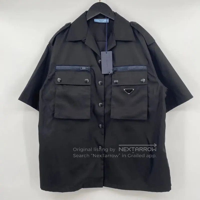 Prada Prada Short Sleeve Black Men's Shirt. Size US S / EU 44-46 / 1 - 1 Thumbnail