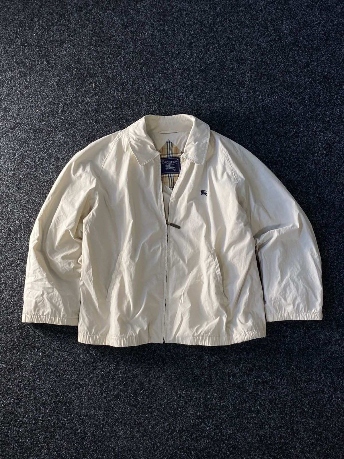 Burberry × Vintage ❗️Burberrys 90s vintage bomber jacket monogram beige L-XL Size US L / EU 52-54 / 3 - 1 Thumbnail
