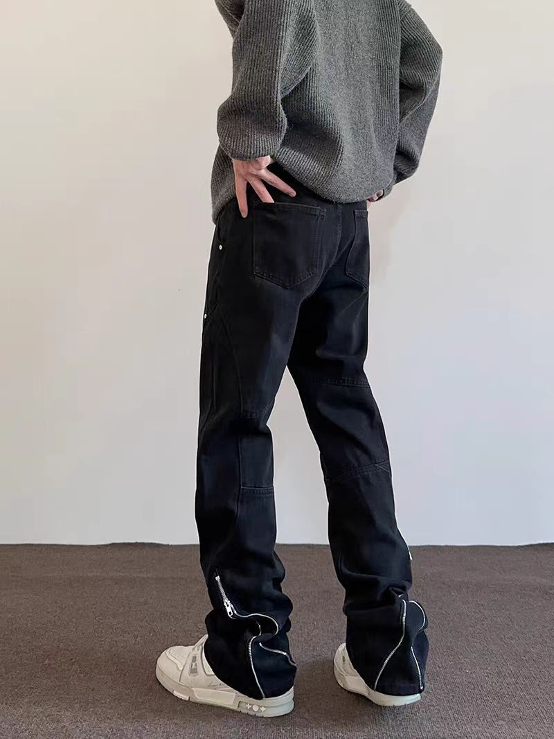 Jean Black zippered cuff casual work pants Size US 30 / EU 46 - 2 Thumbnail