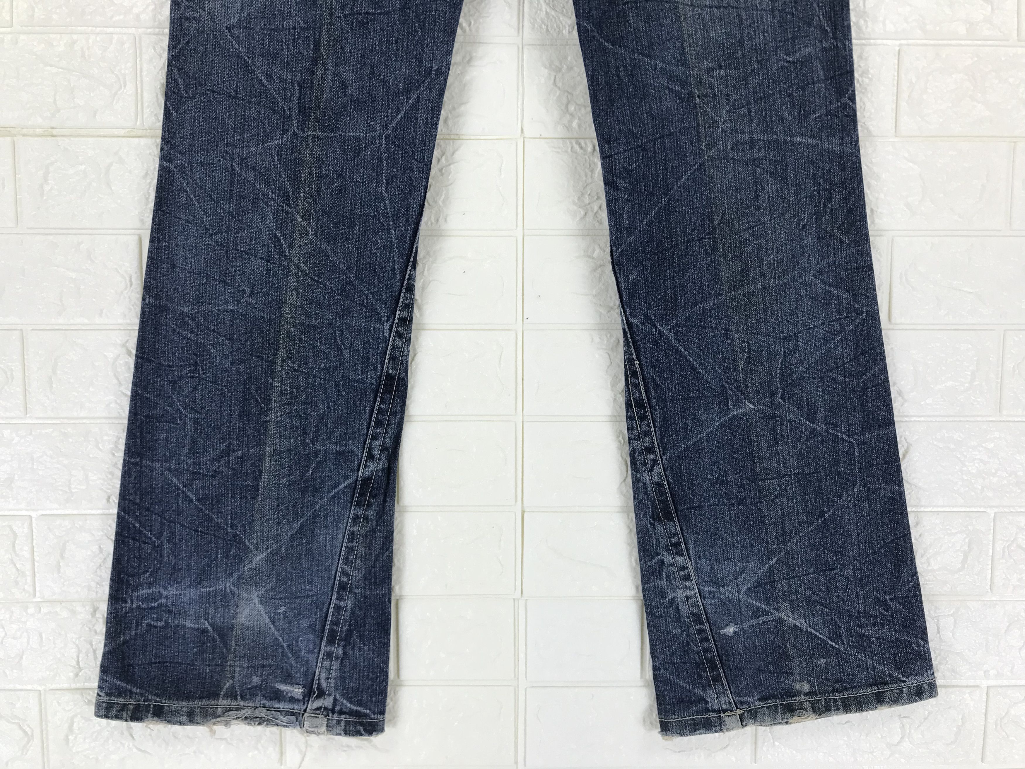 Japanese Brand Jungle Storm Distressed Design Flare Jeans Size US 33 - 4 Thumbnail