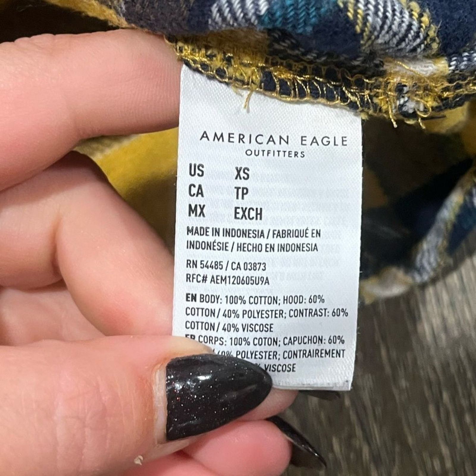 American Eagle Outfitters American Eagle Cropped Sweatshirt Hoodie Flannel Plaid XS Size XS / US 0-2 / IT 36-38 - 3 Thumbnail