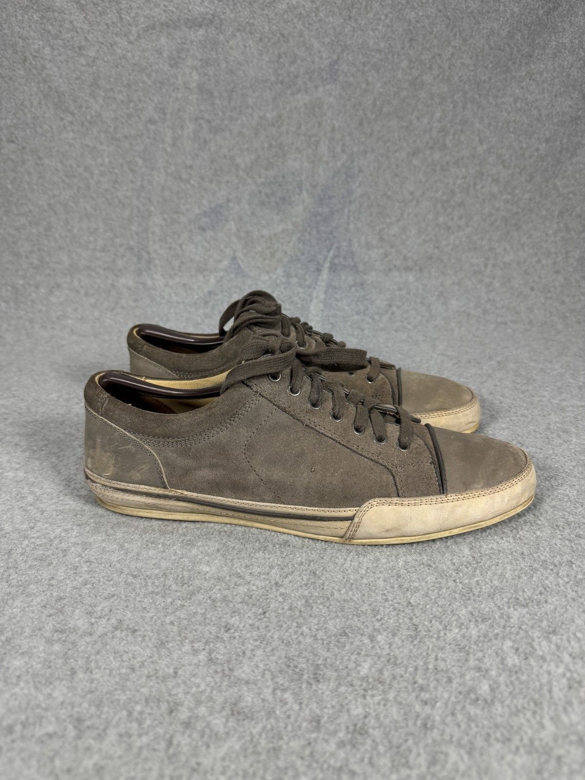John Varvatos Gray Suede Low Top Sneakers John Varvatos USA Mens 9.5 Size US 9.5 / EU 42-43 - 6 Thumbnail