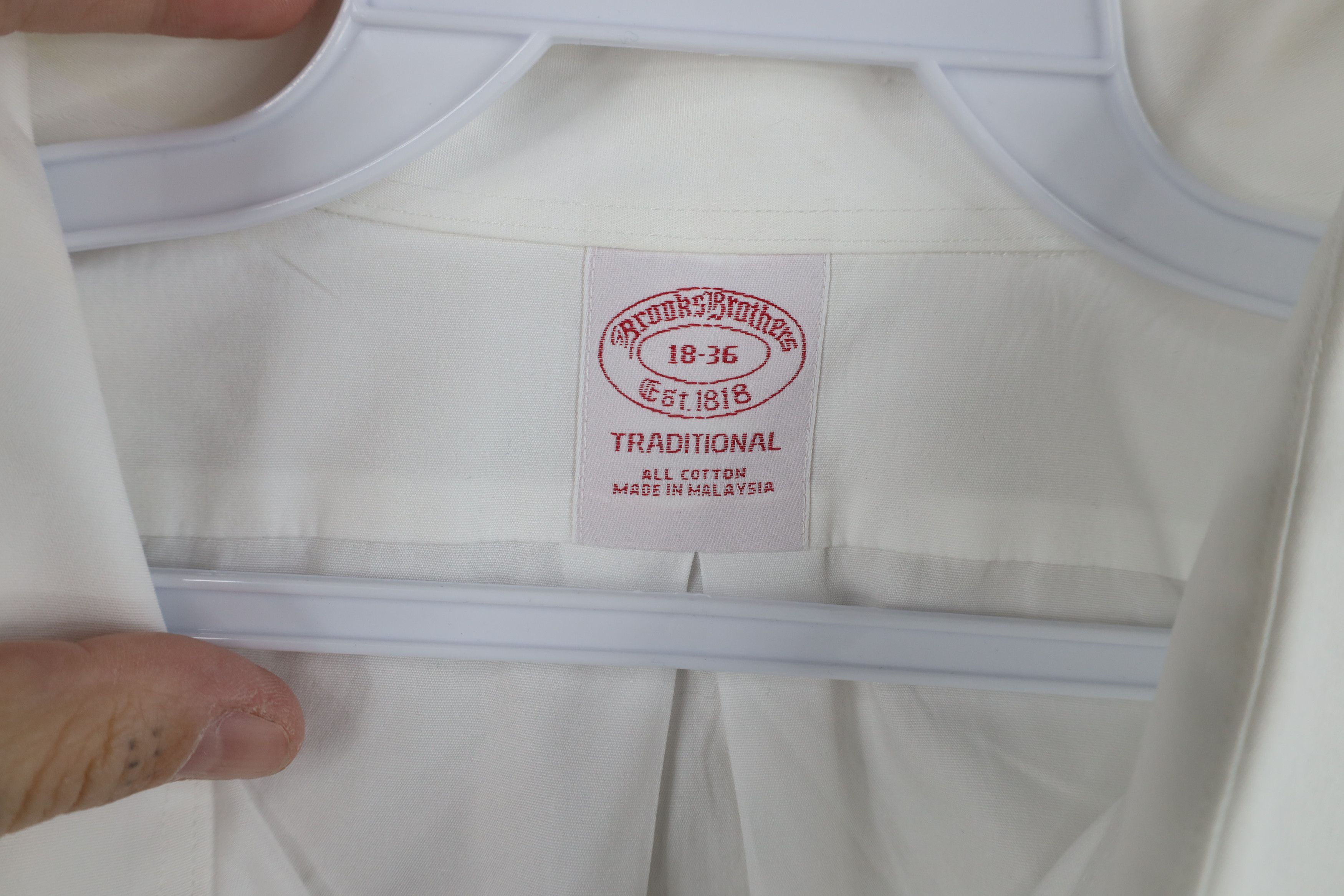 Brooks Brothers Vintage 90s Brooks Brothers Fit Collared Button Shirt White Size US L / EU 52-54 / 3 - 6 Thumbnail