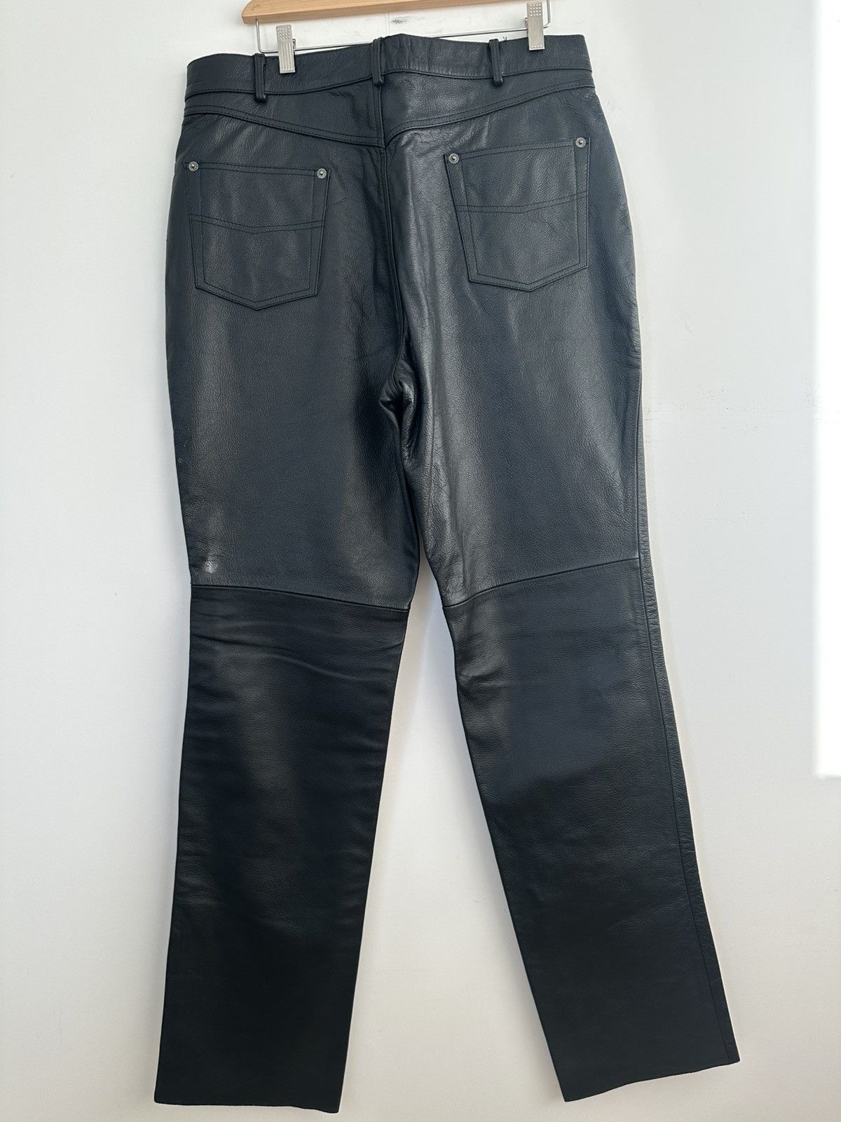 Other Black Leather Pants Moto Biker Rocker Deadstock NWT Size 38 Size US 38 / EU 54 - 3 Thumbnail