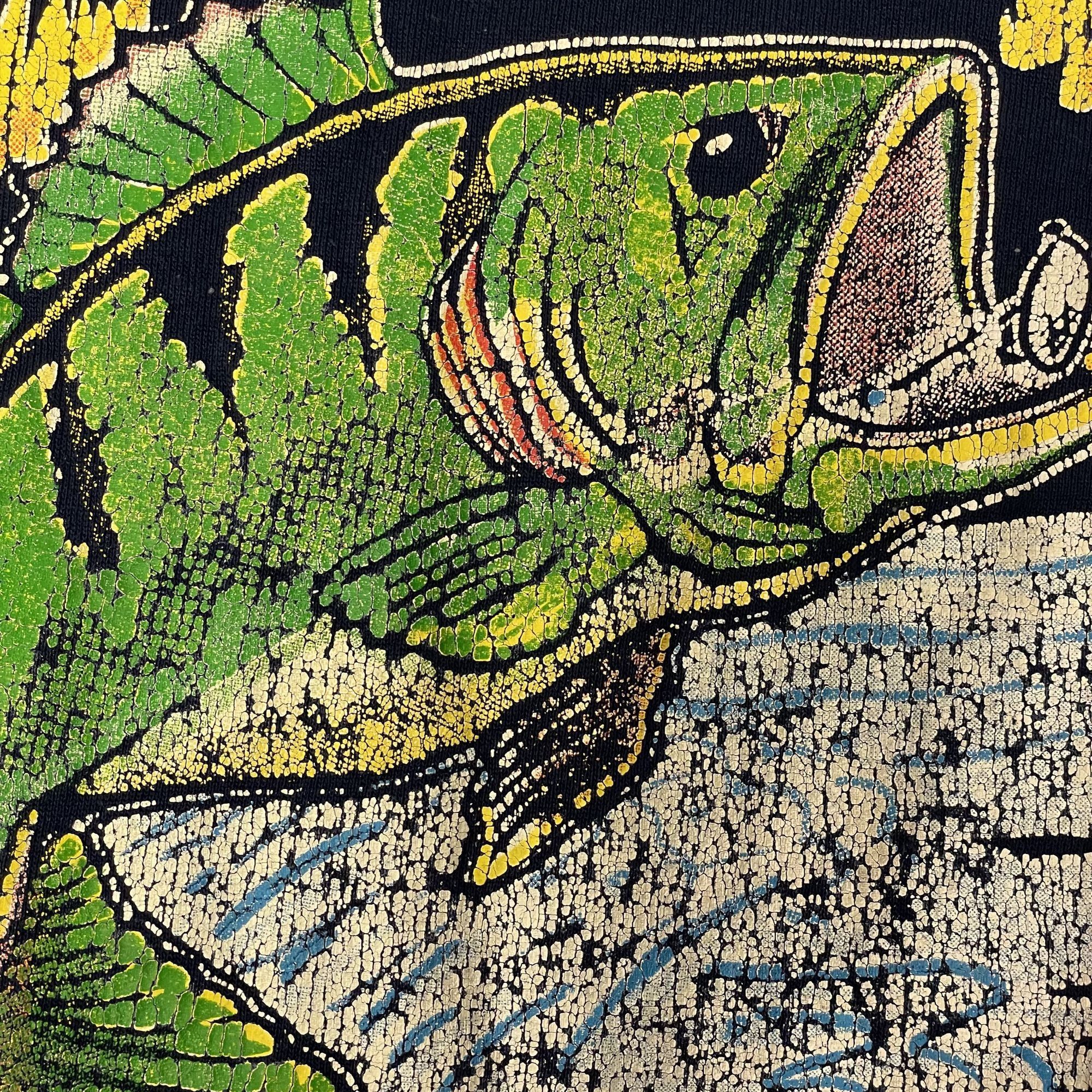 Russell Athletic Vtg Russell Athletic FISH Why WORK Big MOUTH BASS Sweatshirt Size US XL / EU 56 / 4 - 9 Thumbnail