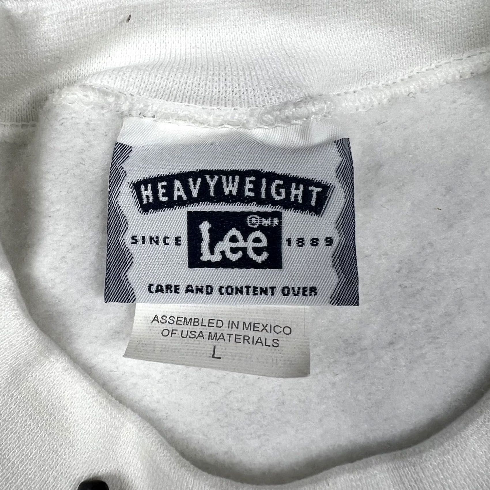 Lee VINTAGE Polska Poland 2001 Big Spellout Graphic Crewneck Sweatshirt L White Lee Unisex Adults Sweatshirt Graphic Print Size US L / EU 52-54 / 3 - 2 Thumbnail
