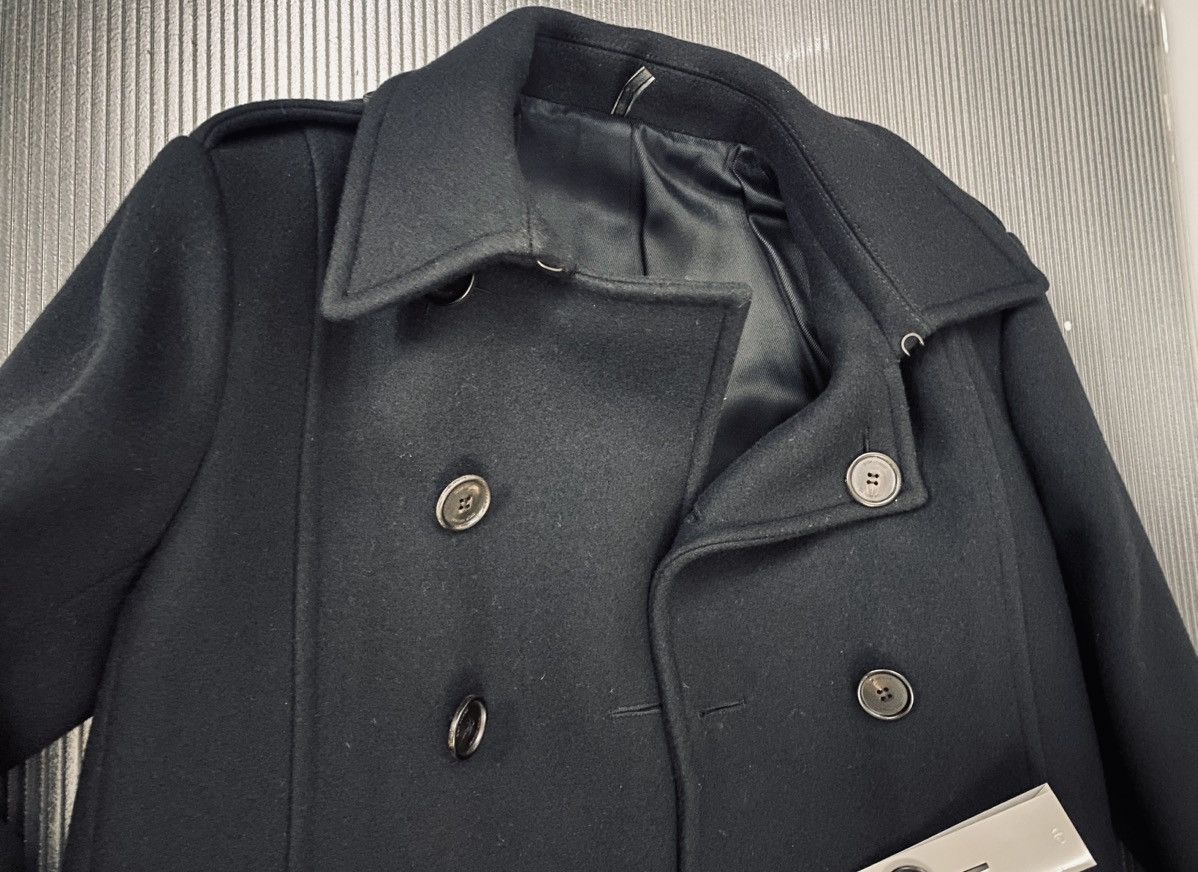 Dior Dior Homme 🇮🇹 x Hedi Slimane Navy Felted Wool Peacoat 48 NWT Size US M / EU 48-50 / 2 - 14 Thumbnail