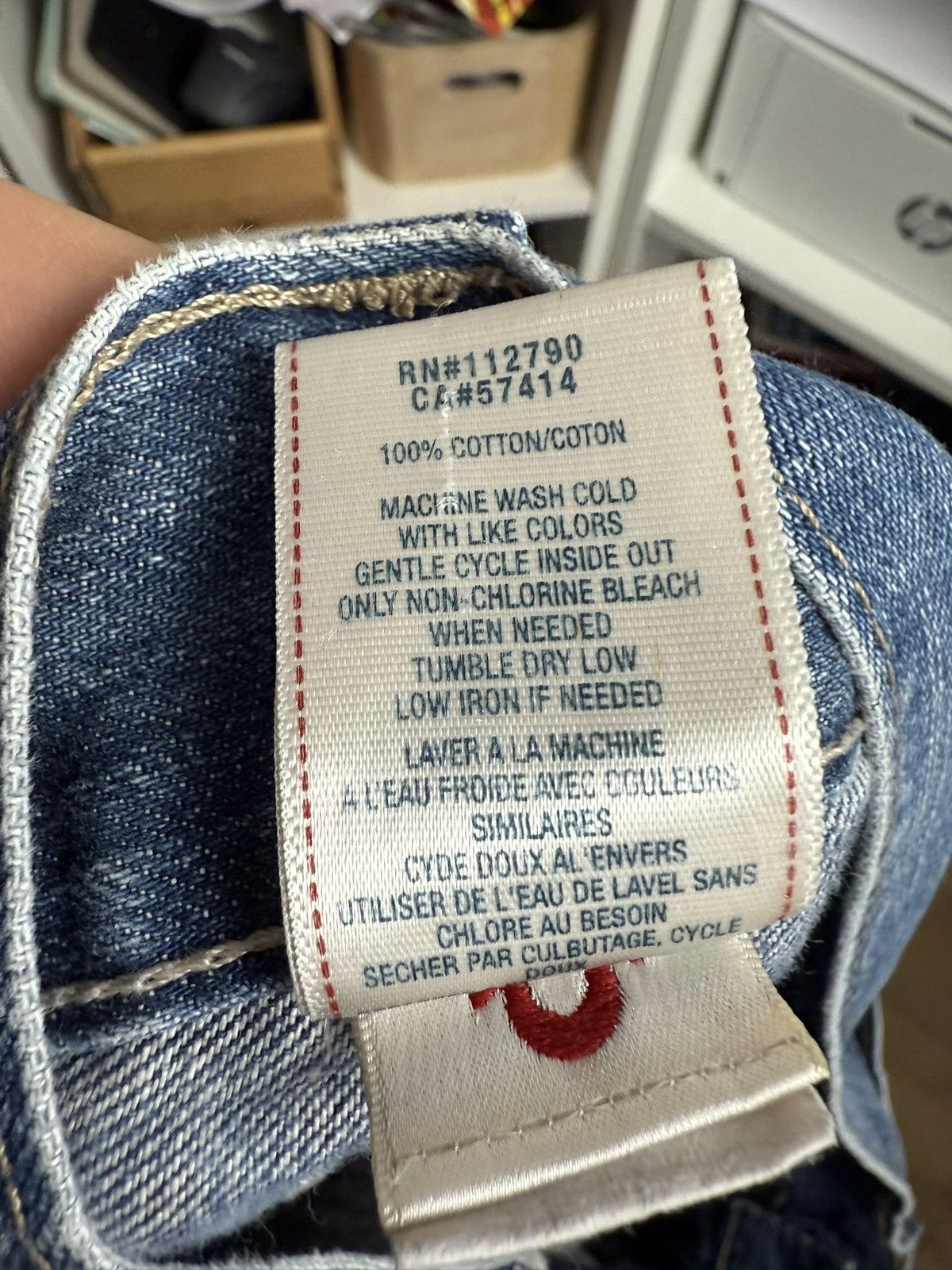 True Religion × Vintage VIntage y2k True Religion bobby super T baggy denim pants 36 Size US 36 / EU 52 - 12 Thumbnail