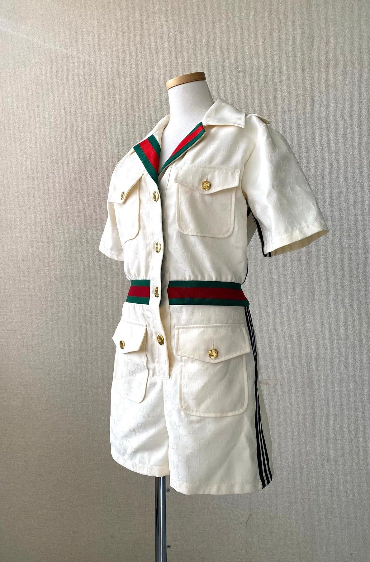 Adidas × Gucci The Gucci x Adidas Short Jumpsuit Size S / US 4 / IT 40 - 4 Thumbnail