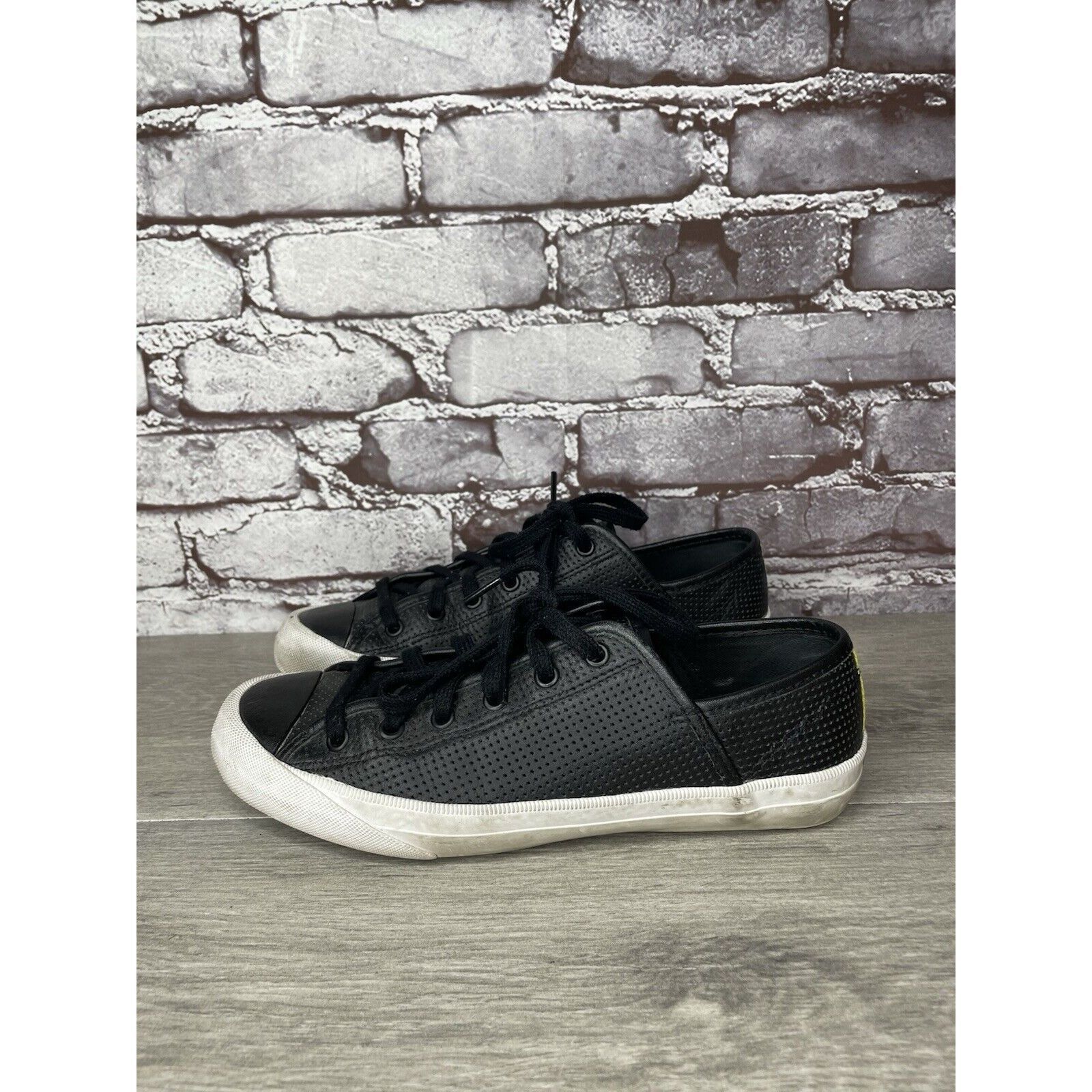 Kate Spade Kate Spade Saturday PF-Flyers Black Leather Low Top Sneakers Size US 8 / IT 38 - 18 Thumbnail
