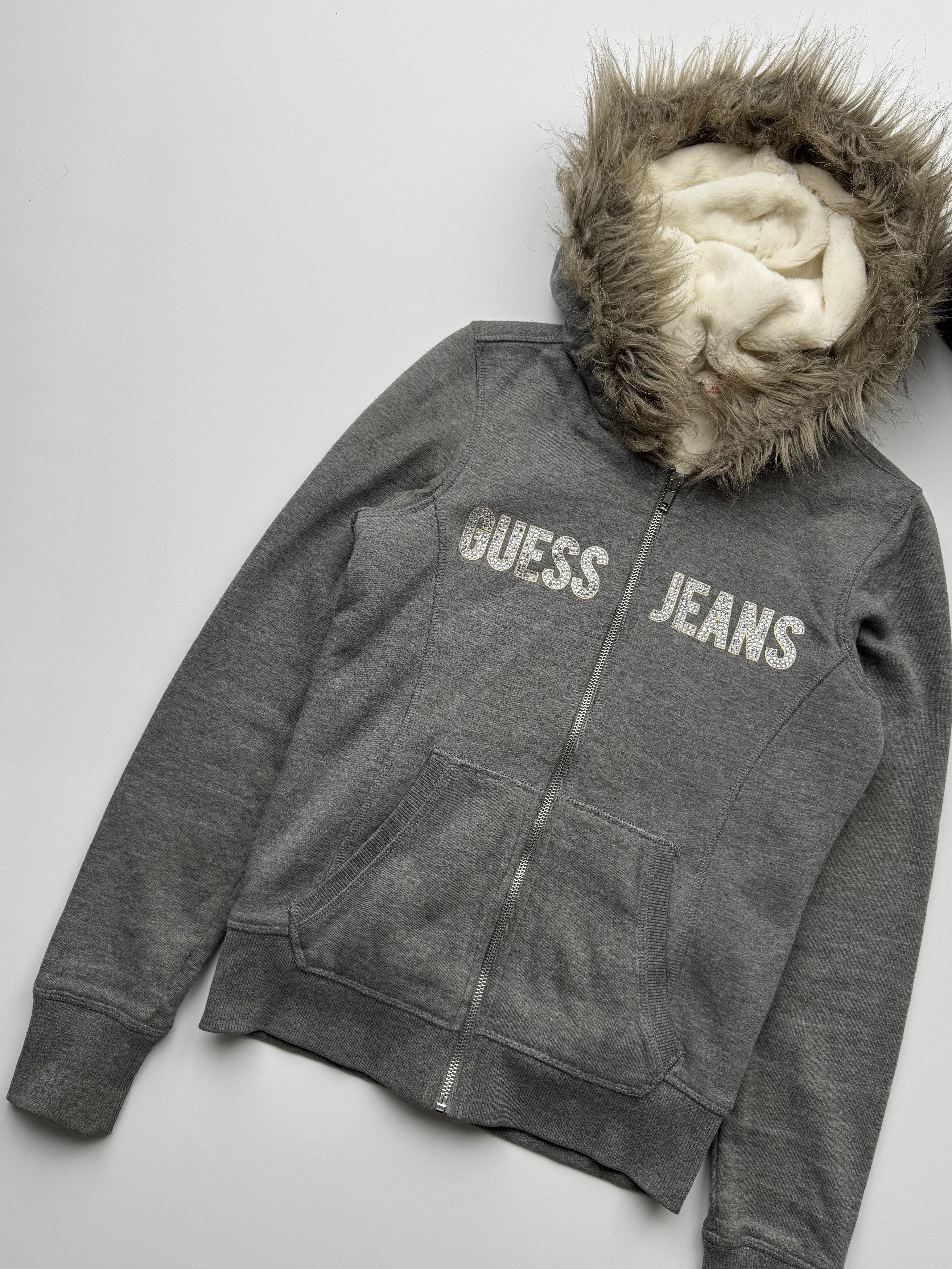 Guess Guess Vintage Hoodie With Faux Fur Details (516) Size XS / US 0-2 / IT 36-38 - 2 Thumbnail