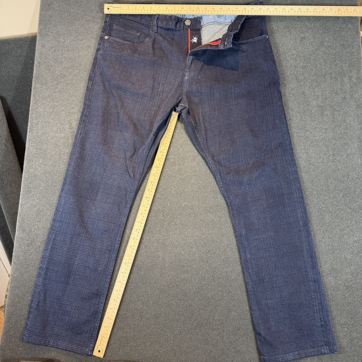 Robert Graham ROBERT GRAHAM - Straight Blue Pattern Denim Jeans Size US 40 / EU 56 - 12 Thumbnail