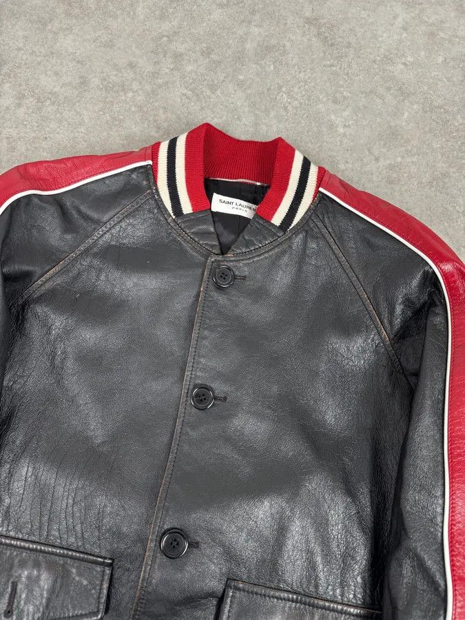 Saint Laurent Paris AW2017 Saint Laurent Black & Red Ricer Leather Jacket Size US M / EU 48-50 / 2 - 5 Thumbnail
