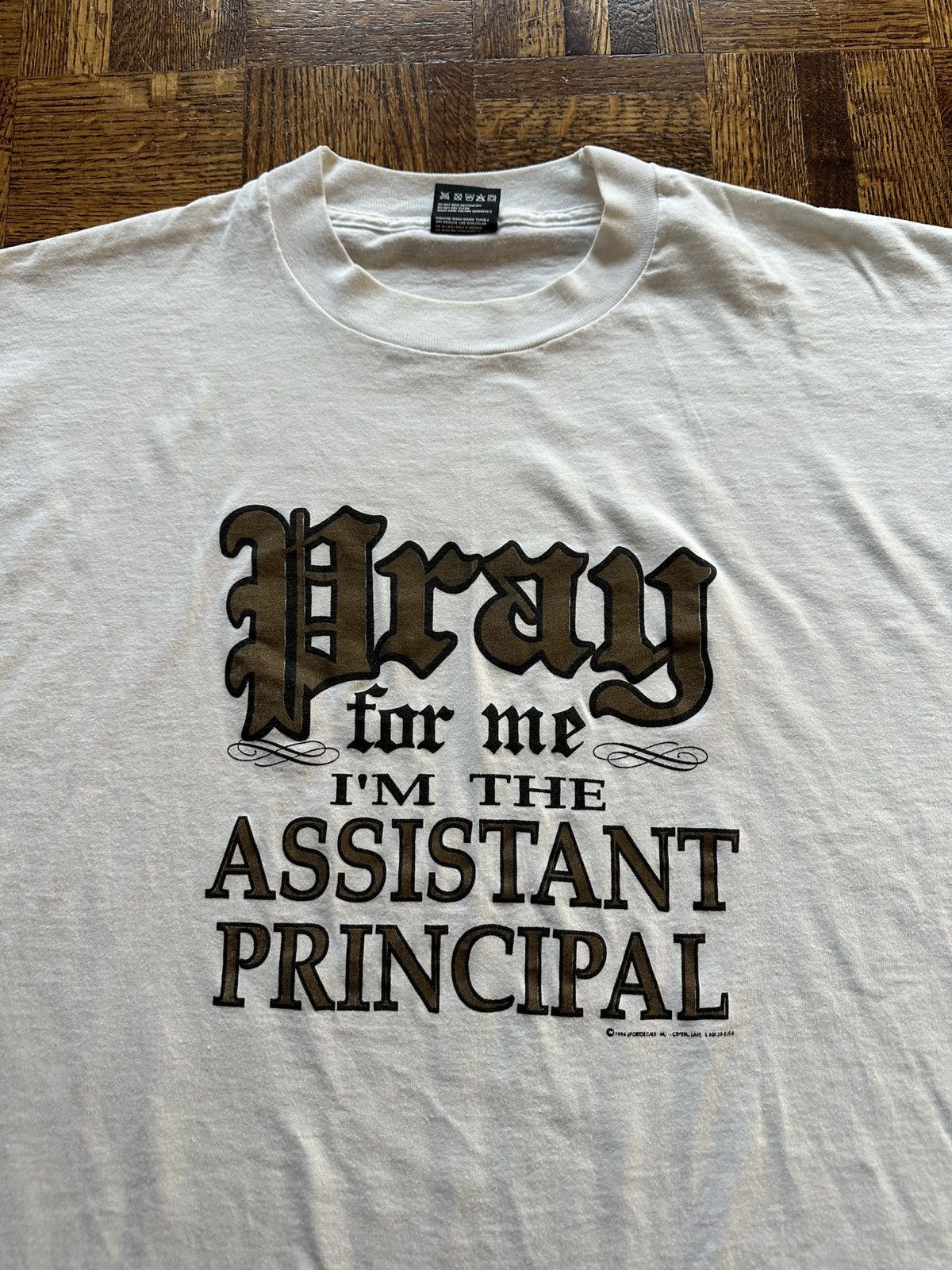 Vintage Vintage 90s Assistant Principal Funny Graphic Tee Size US XL / EU 56 / 4 - 2 Thumbnail