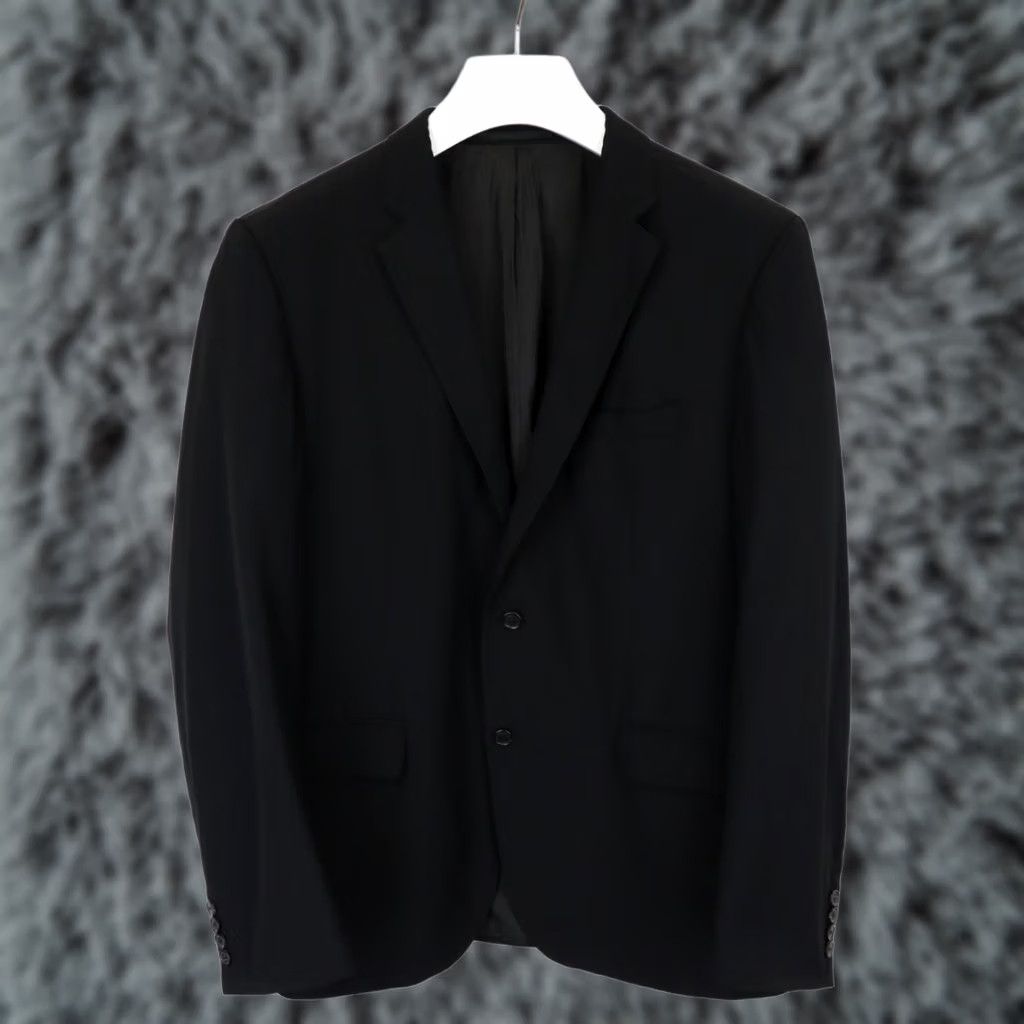 Hugo Boss HUGO BOSS Blazer Mens US 44 Wool Single Breasted Lined Notch Pocket Black 2 Buttons 4 Cuffs Formal Size 44R - 1 Thumbnail