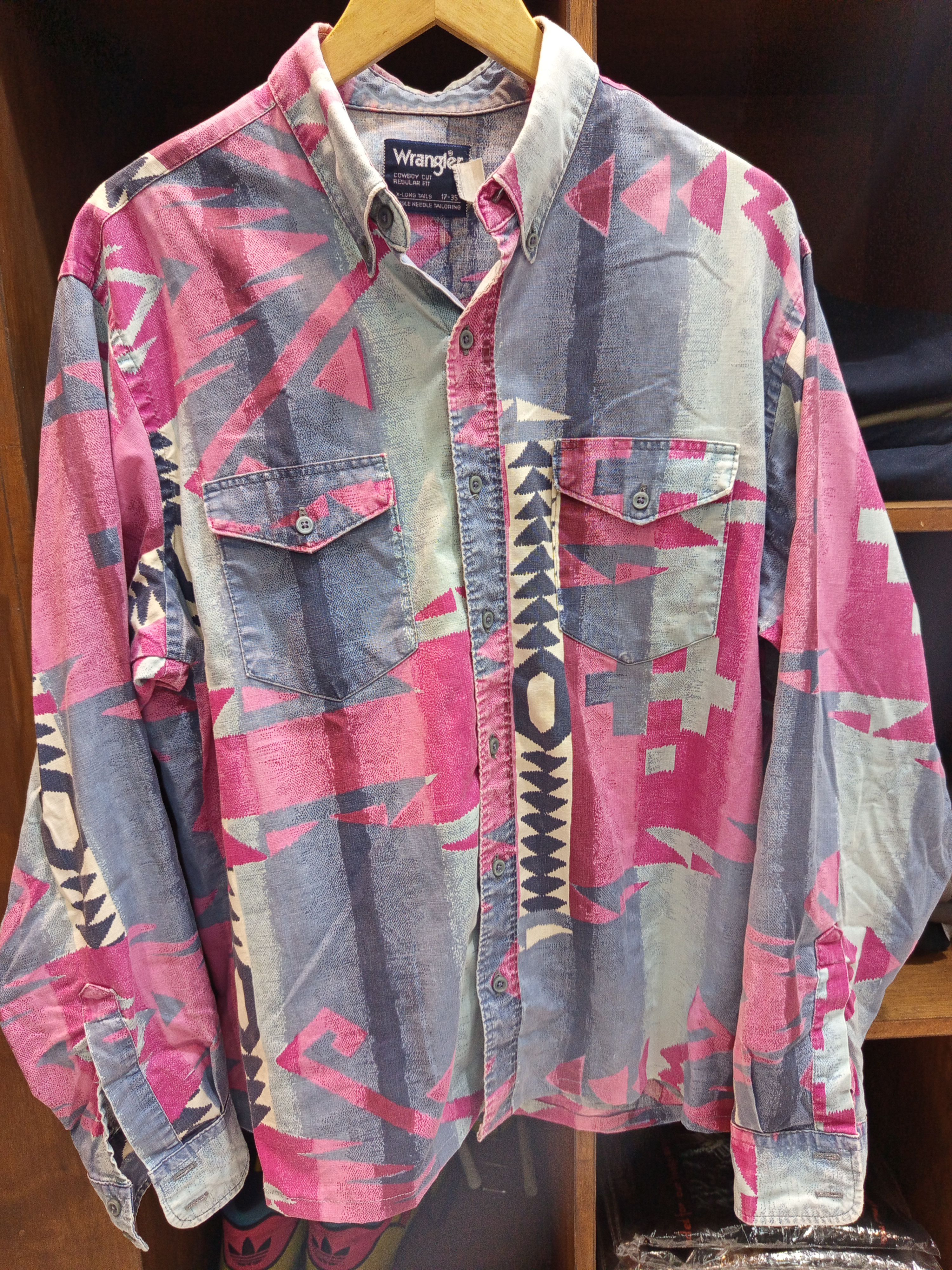 Wrangler Vintage Wrangler Cowboy Cut Southwestern Shirt 90s Size US XL / EU 56 / 4 - 3 Thumbnail