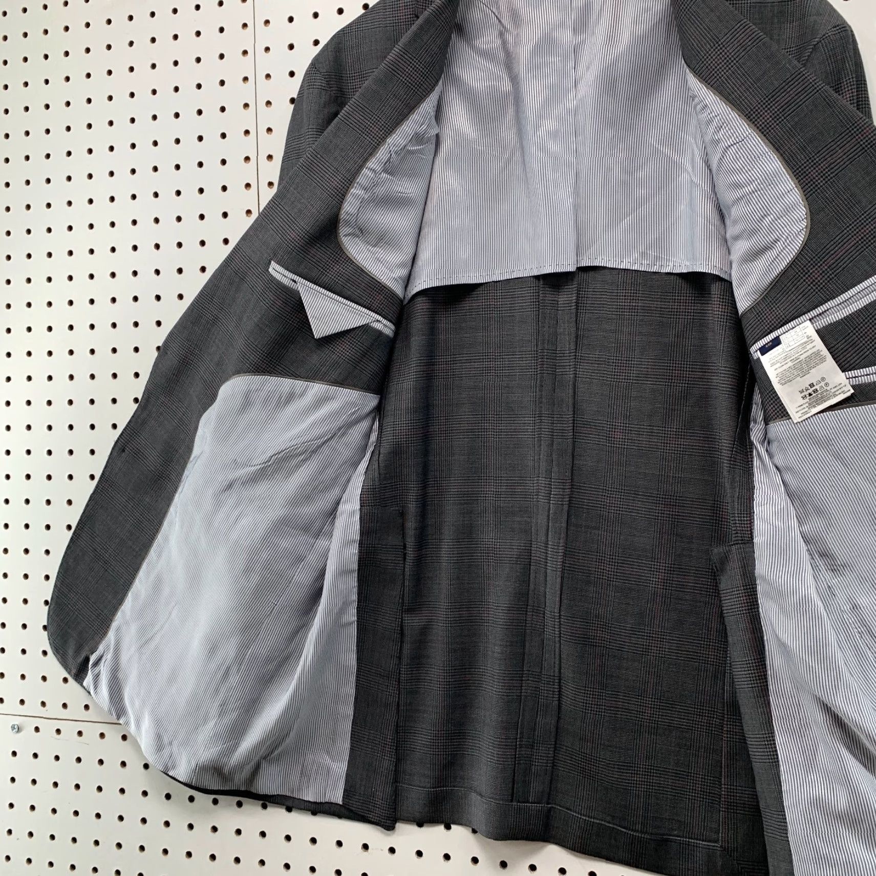 Brooks Brothers Brooks Brothers Blazer Mens 44R Gray Glen Check Plaid Business Shirt (Two-Button) Size 44R - 6 Thumbnail