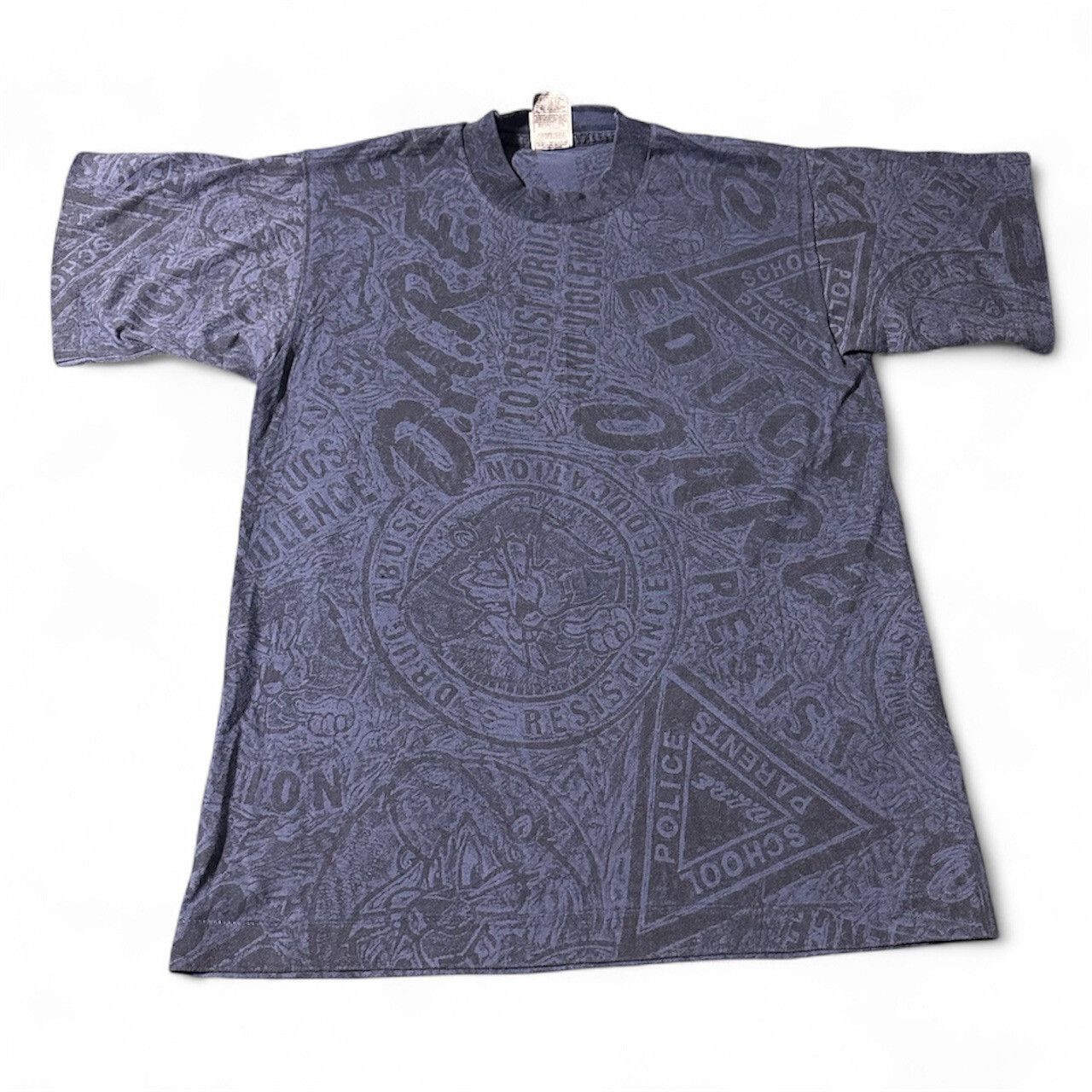D.A.R.E Vintage 90s DARE Single Stitch Shirt AOP 50/50 FOTL Dyed Size US M / EU 48-50 / 2 - 1 Thumbnail