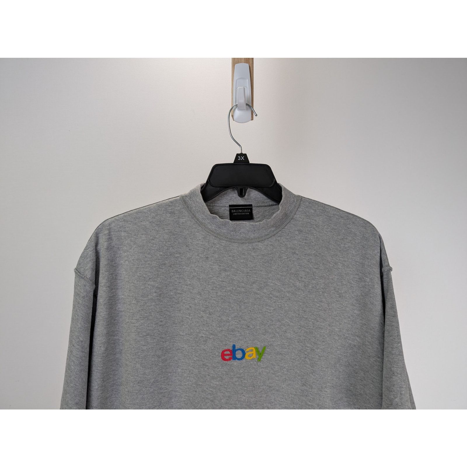 Balenciaga × eBay o1rshd1 Inside Out Oversized T-Shirt in Heather Grey Size US M / EU 48-50 / 2 - 3 Thumbnail