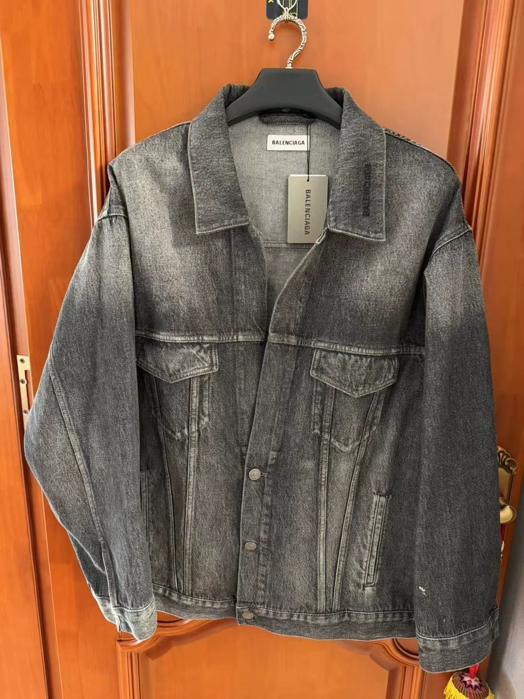 Balenciaga Balenciaga washed black denim jacket Size US S / EU 44-46 / 1 - 1 Thumbnail