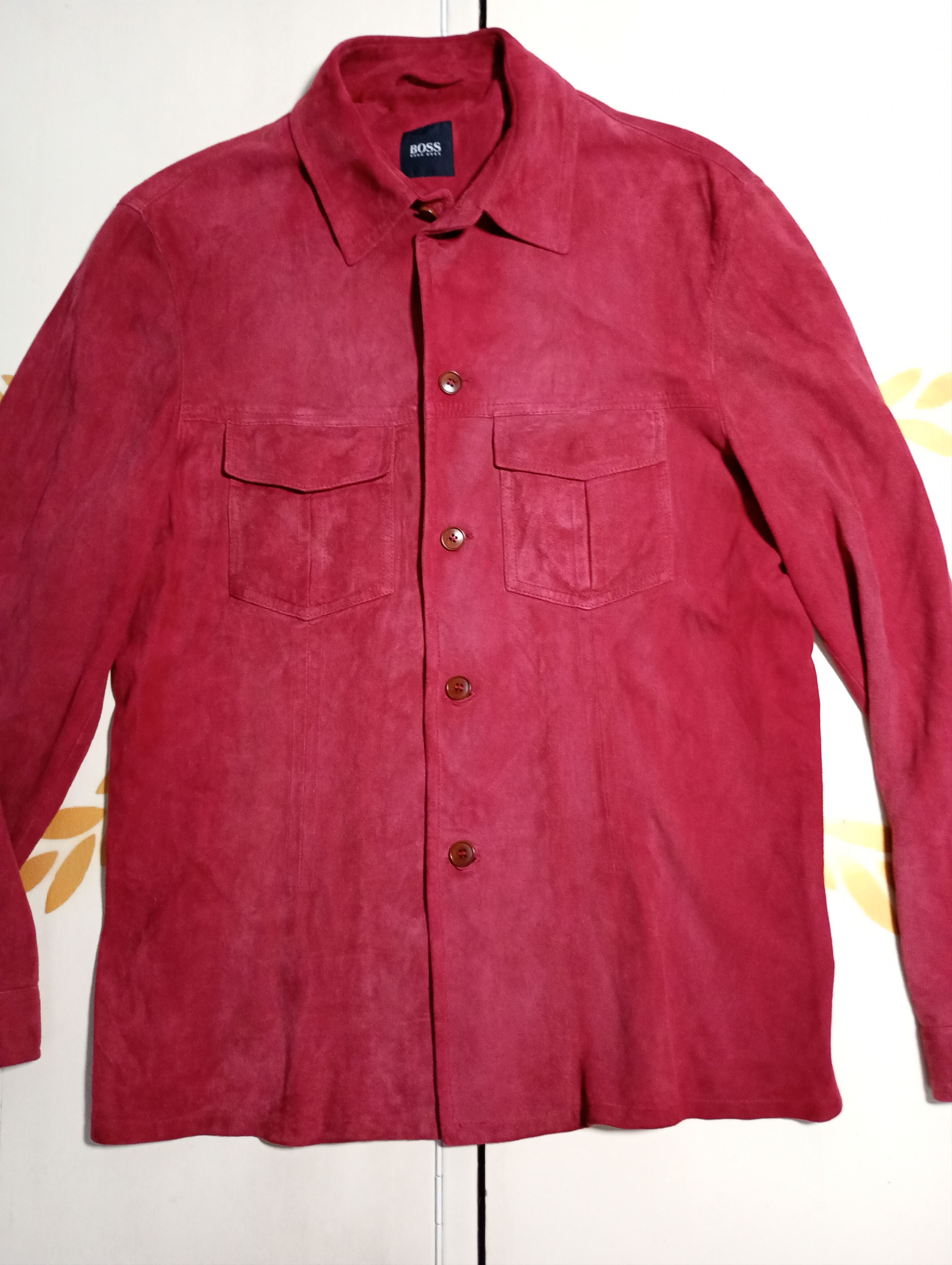 Hugo Boss Hugo Boss Italian Goat Suede Overshirt Size US M / EU 48-50 / 2 - 3 Thumbnail
