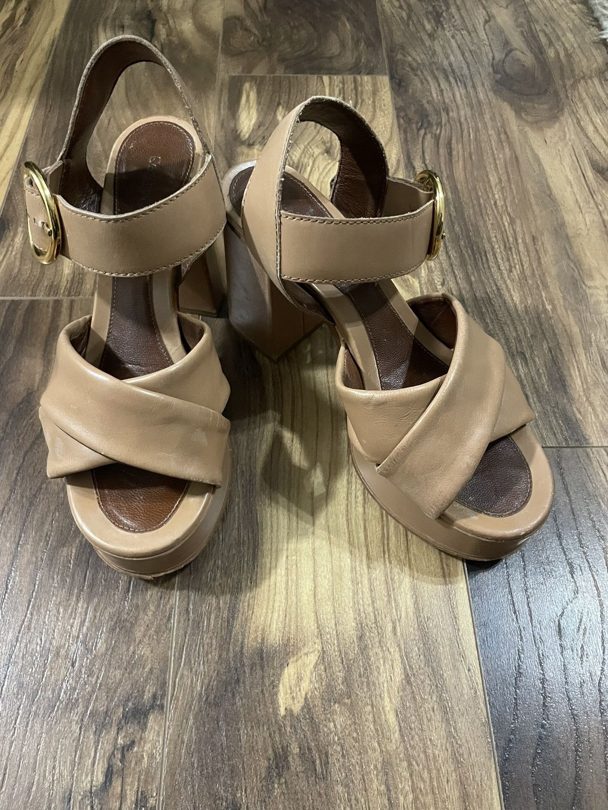 See by Chloe See By Chloe Lyna leather platform sandals Size US 8.5 / IT 38.5 - 1 Thumbnail