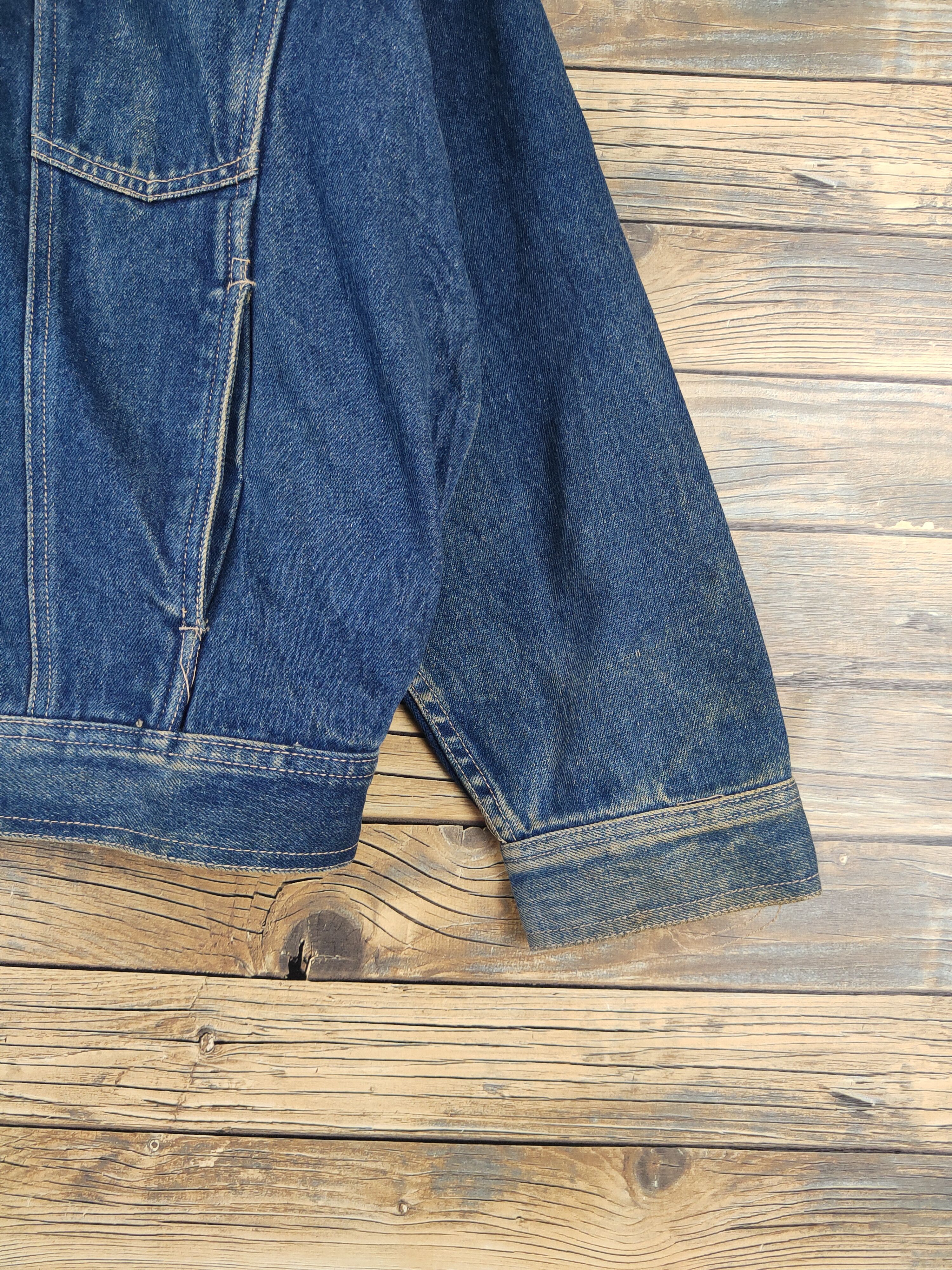 Japanese Brand Mid Course vintage Blue Denim Jackets #W2043 Size US M / EU 48-50 / 2 - 6 Thumbnail