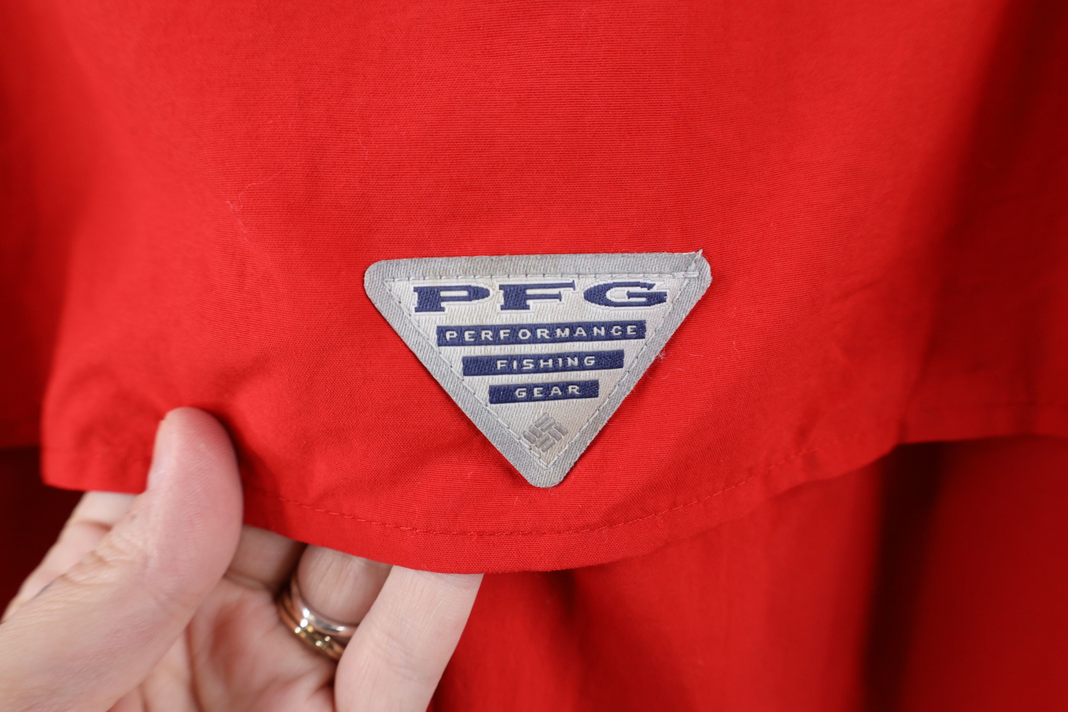Columbia × Vintage Columbia PFG Bahama Vented Collared Button Down Shirt Red Size US XXL / EU 58 / 5 - 12 Thumbnail