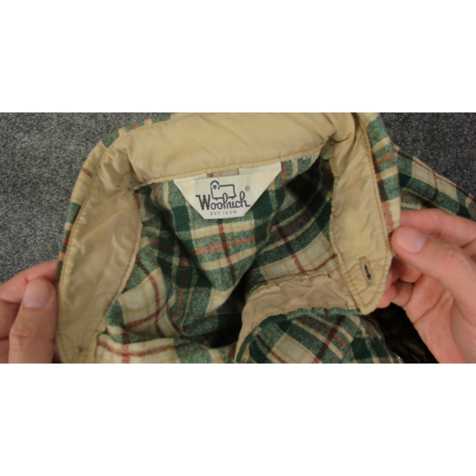 Woolrich Woolen Mills Vintage 70s Woolrich Green Plaid Wool Tunic Flannel Shirt Size L / US 10 / IT 46 - 8 Thumbnail