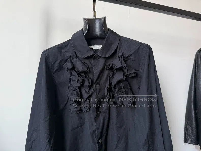 Comme des Garcons Comme Des Garcons Black vintage pleated floral shirt top Size L / US 10 / IT 46 - 2 Thumbnail