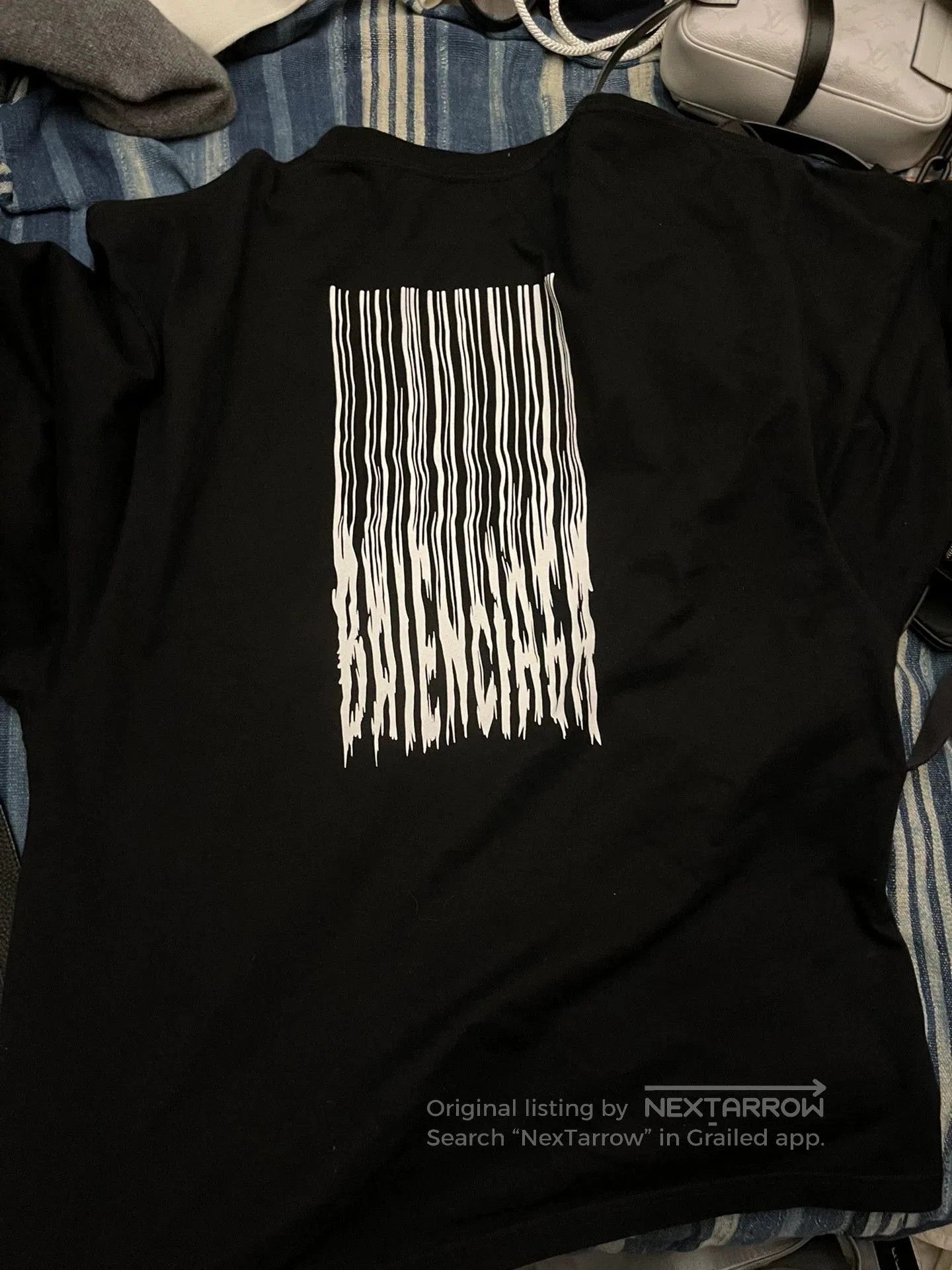 Balenciaga balenciaga black waterfall logo tee. Size XS / US 0-2 / IT 36-38 - 2 Thumbnail