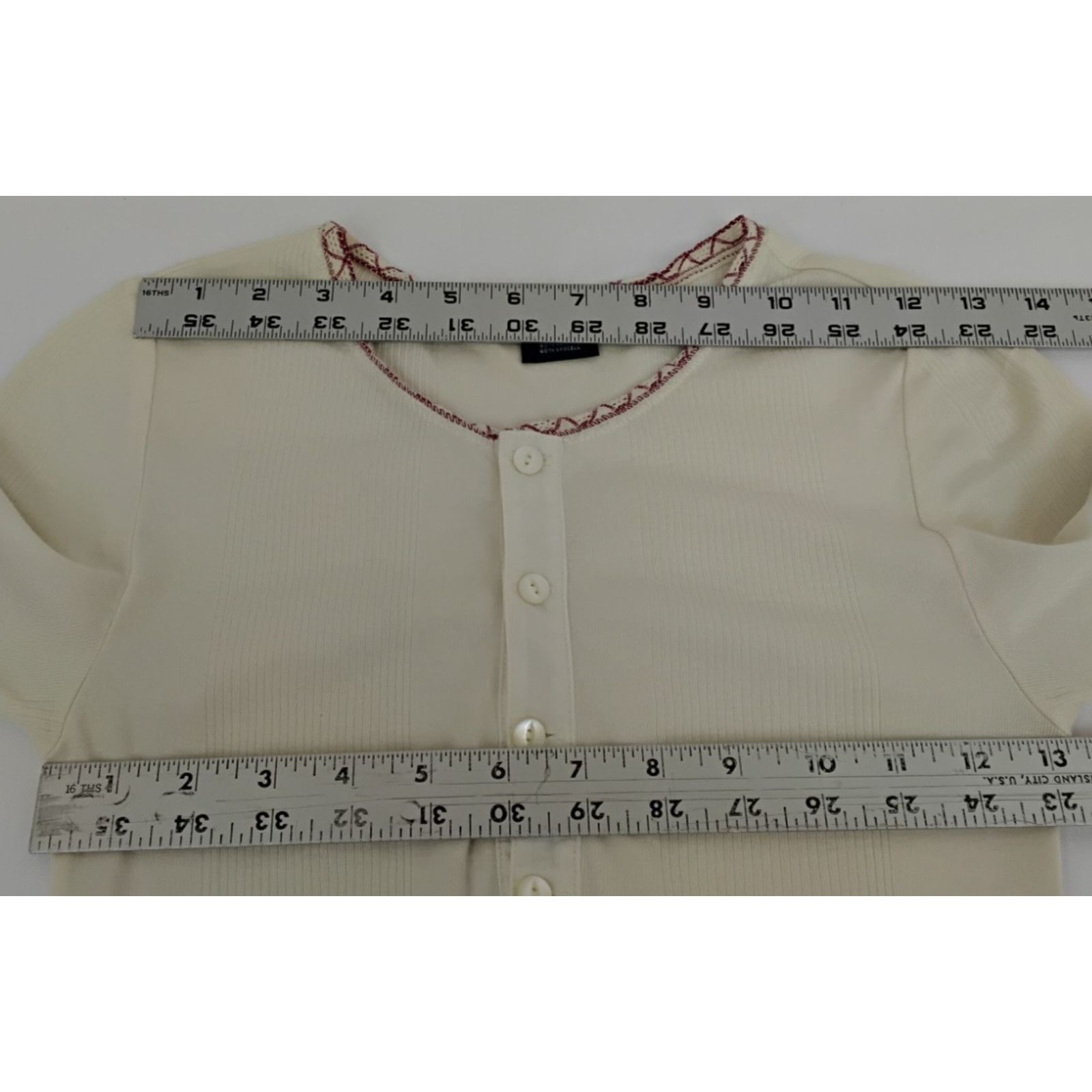 Ralph Lauren Ralph Lauren Knit Top Women S Cream Red Embroidery Rib-Knit Size S / US 4 / IT 40 - 12 Thumbnail