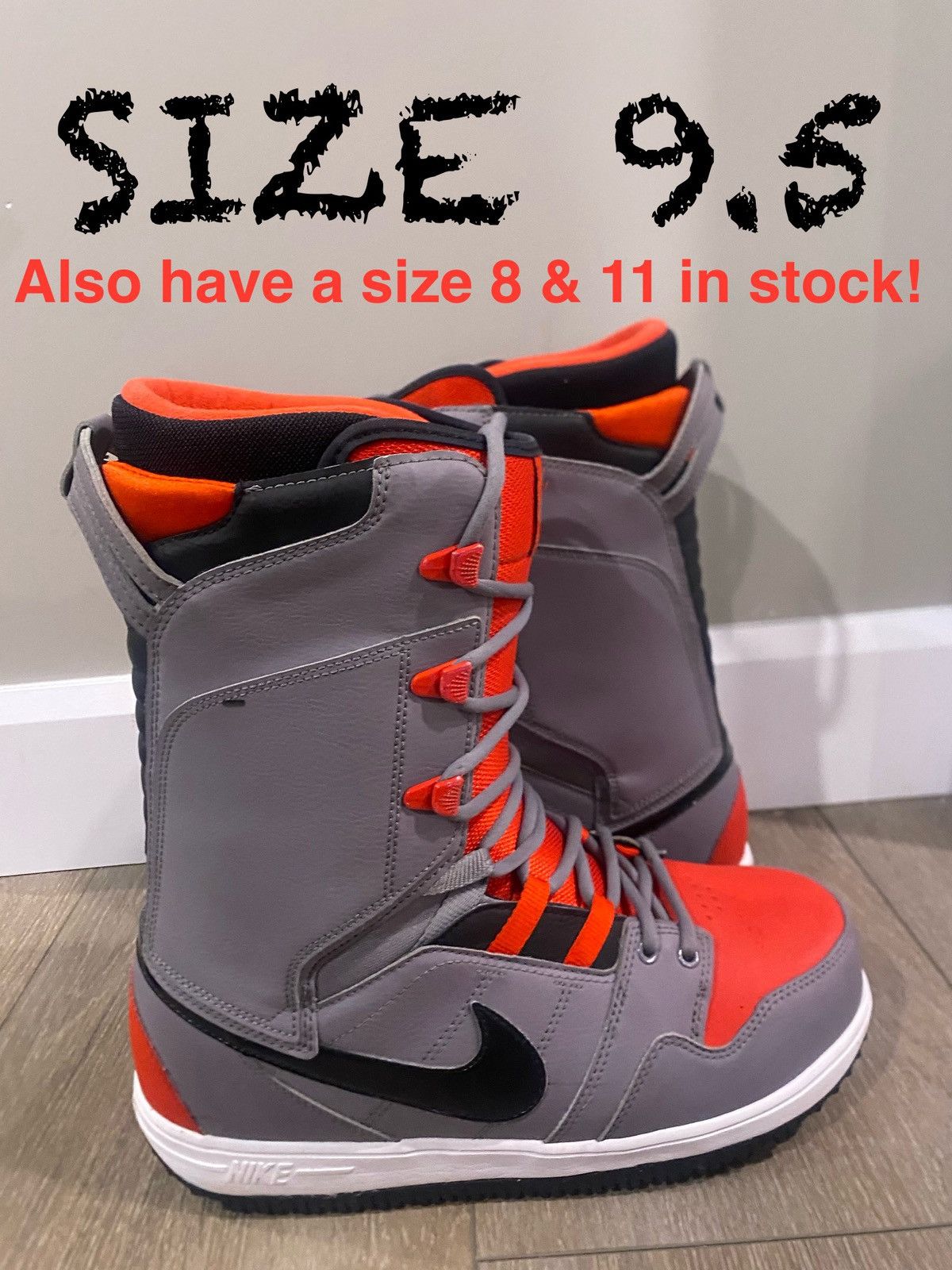 Nike Nike Vapen Snowboard Boots Charcoal & Varsity Red Size 9.5 Size US 9.5 / EU 42-43 - 10 Thumbnail