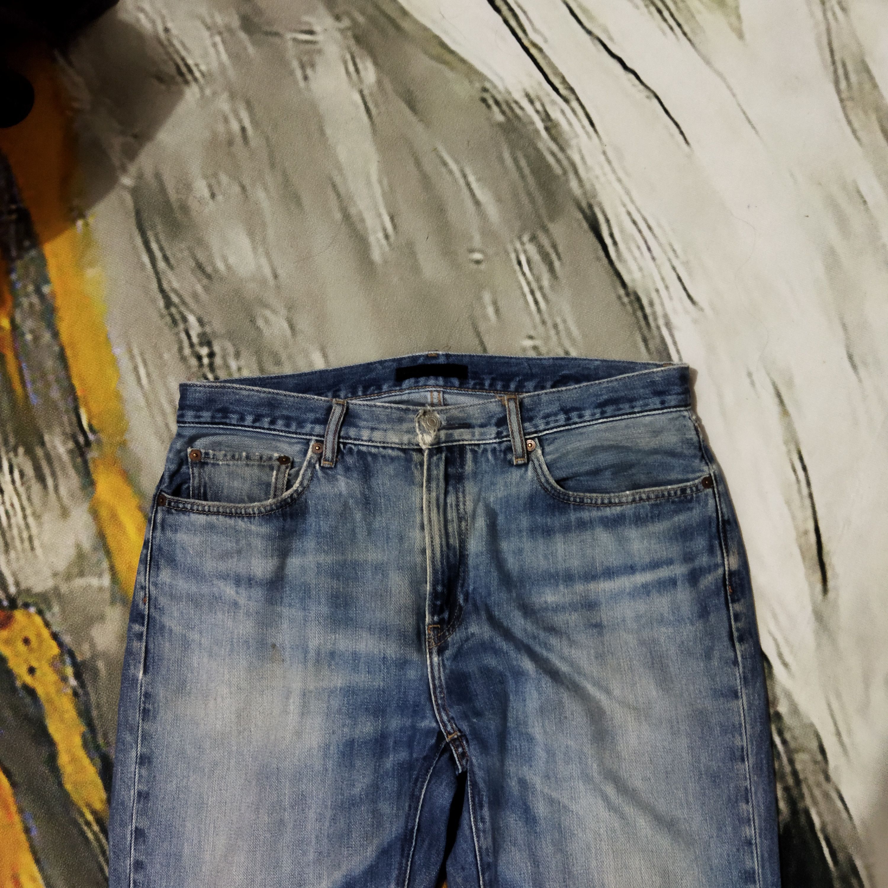 Uniqlo VINTAGE JAPANESE FADED BLUE JEANS PANTS Size US 34 / EU 50 - 2 Thumbnail